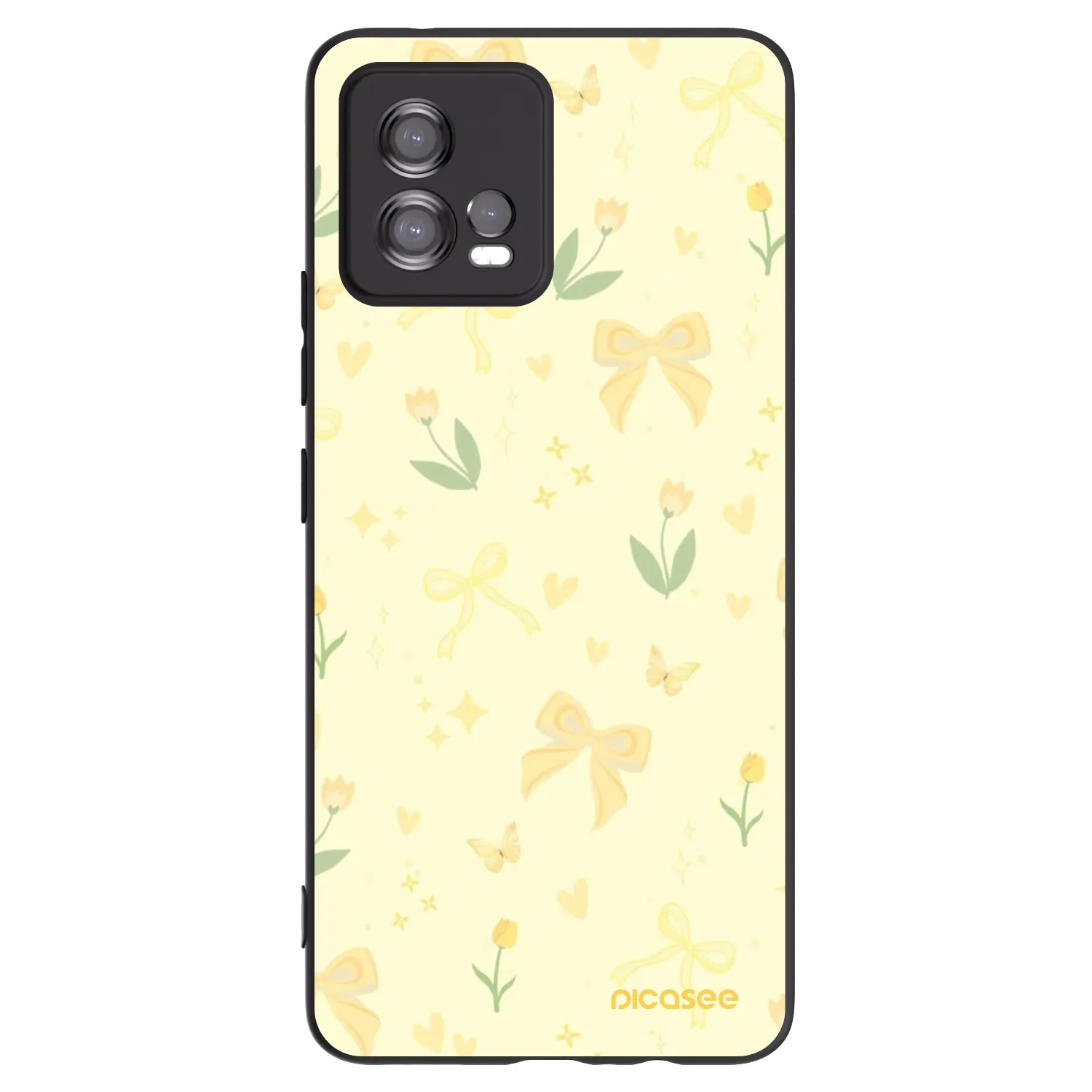 Picasee silikonski črni ovitek za Motorola Moto G72 - Honey Blossom