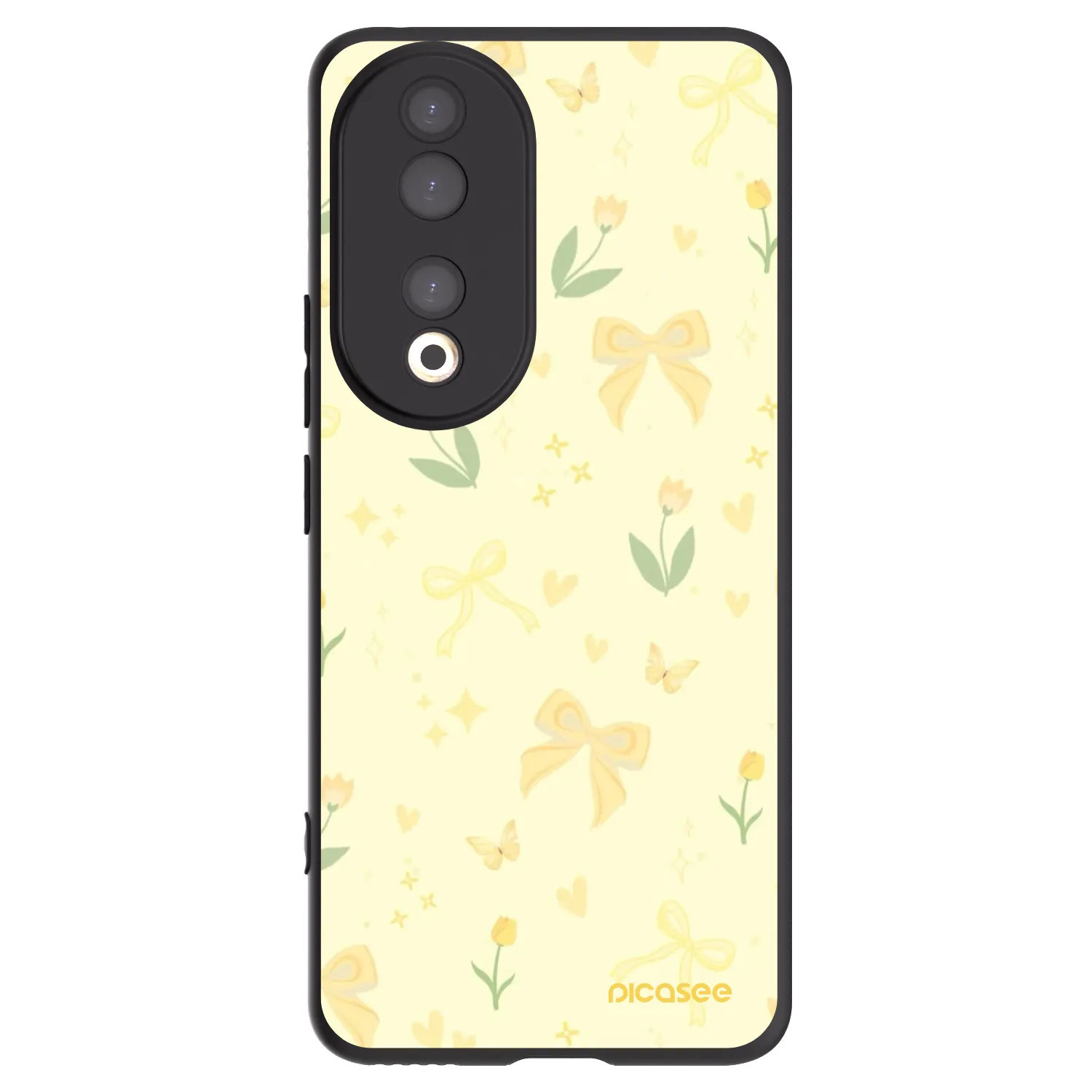 Picasee silikonski črni ovitek za Honor 90 5G - Honey Blossom