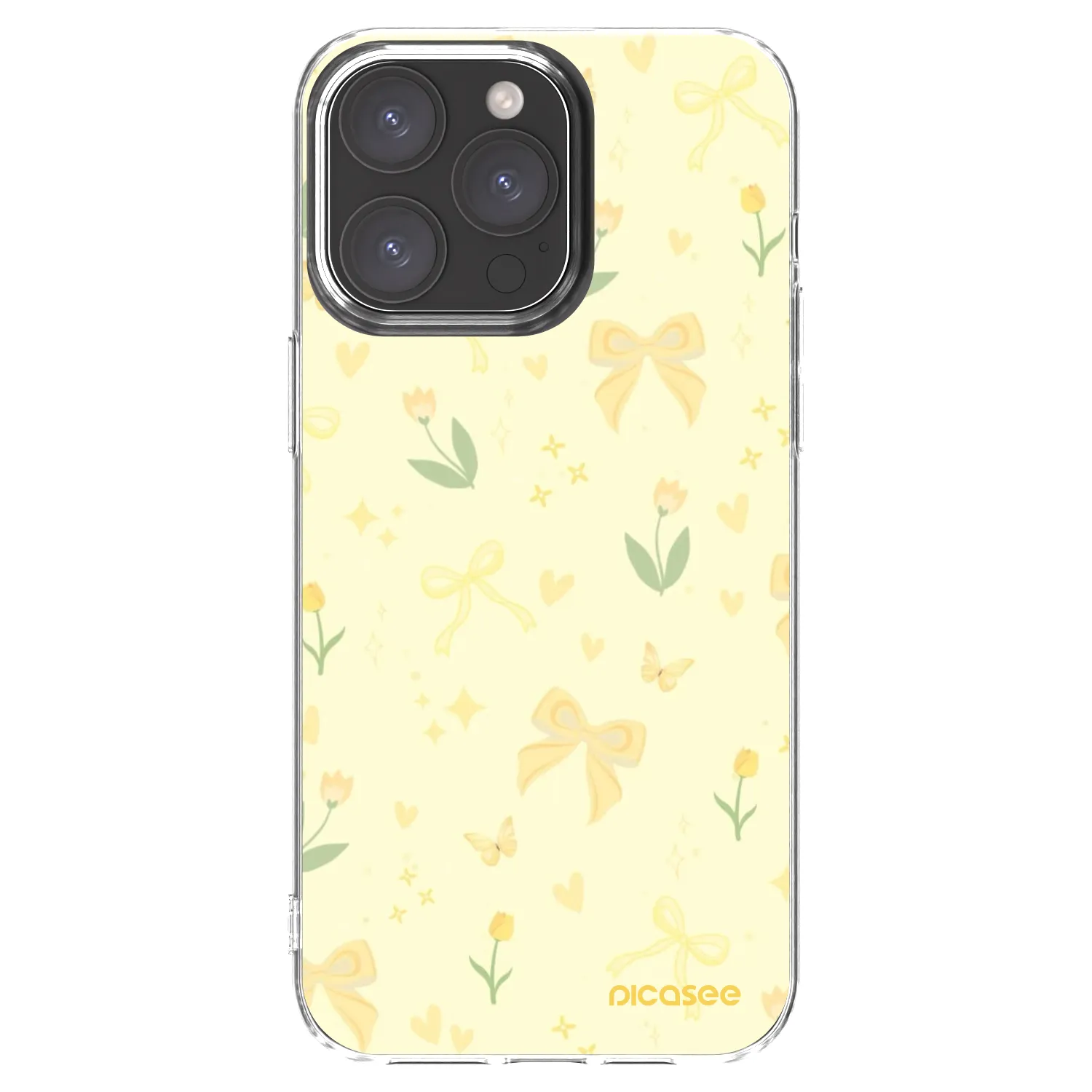 Picasee silikonski prozorni ovitek za Apple iPhone 15 Pro Max - Honey Blossom