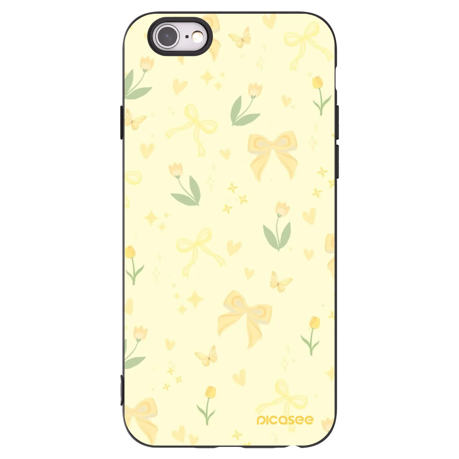 Picasee silikonski črni ovitek za Apple iPhone 6/6S - Honey Blossom