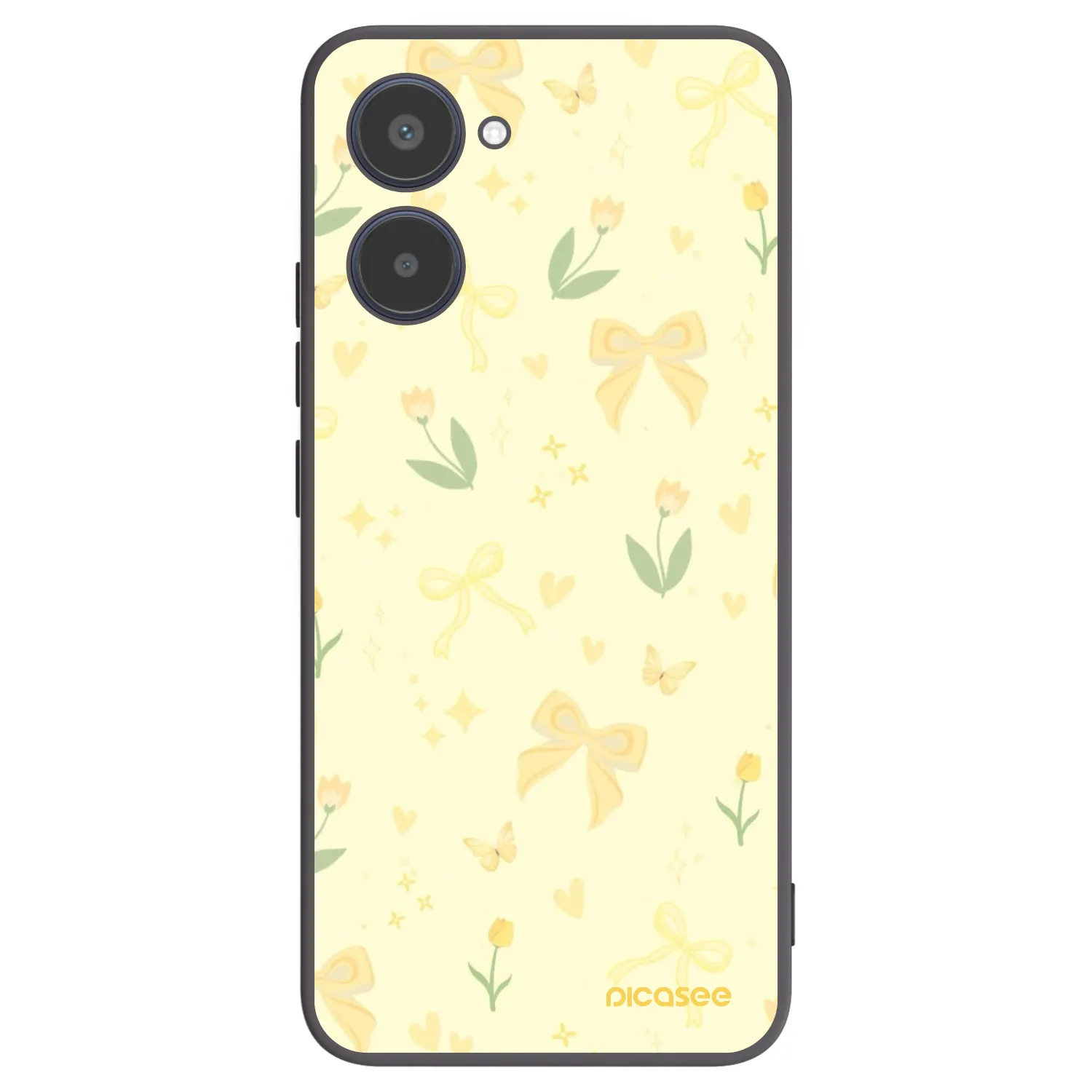 Picasee silikonski črni ovitek za Realme 10 4G - Honey Blossom