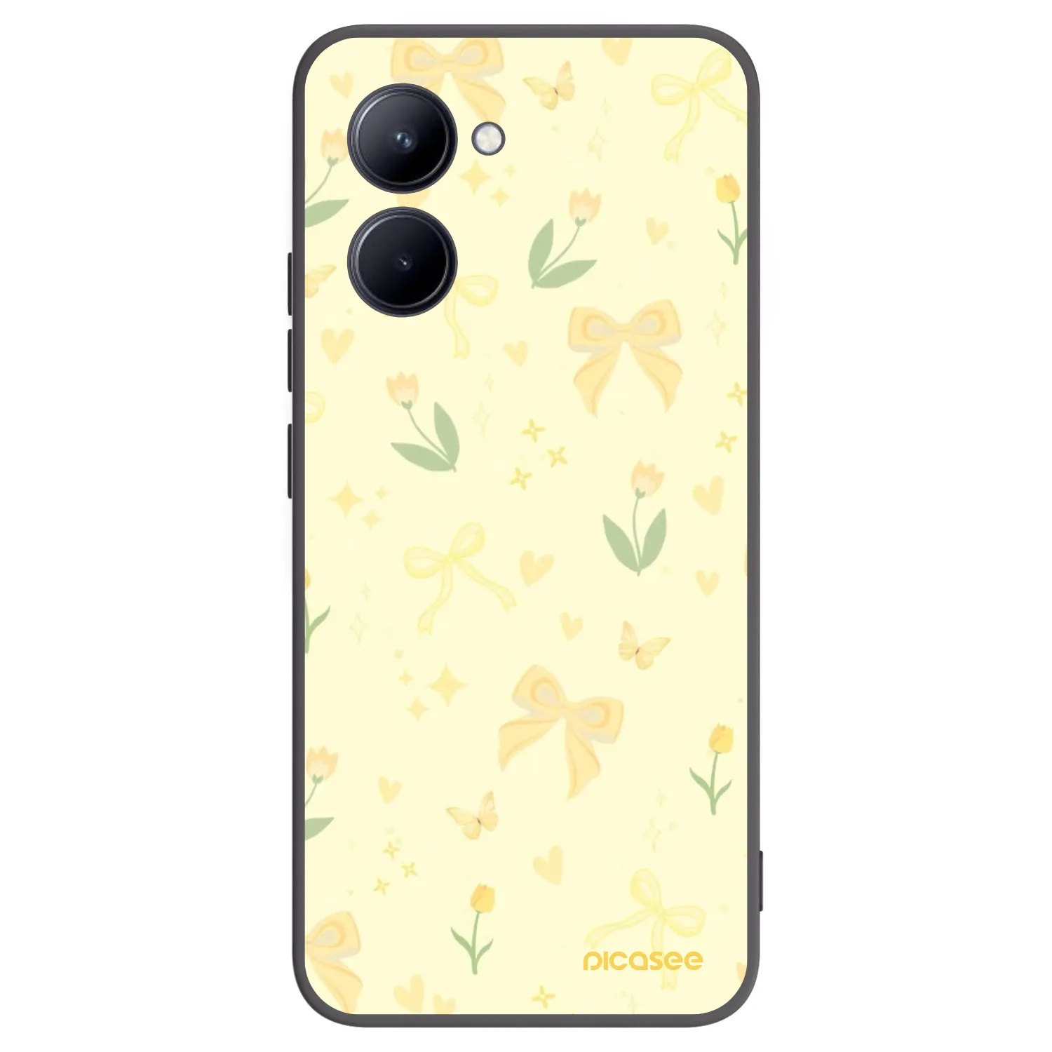 Picasee silikonski črni ovitek za Realme C33 (2023) - Honey Blossom