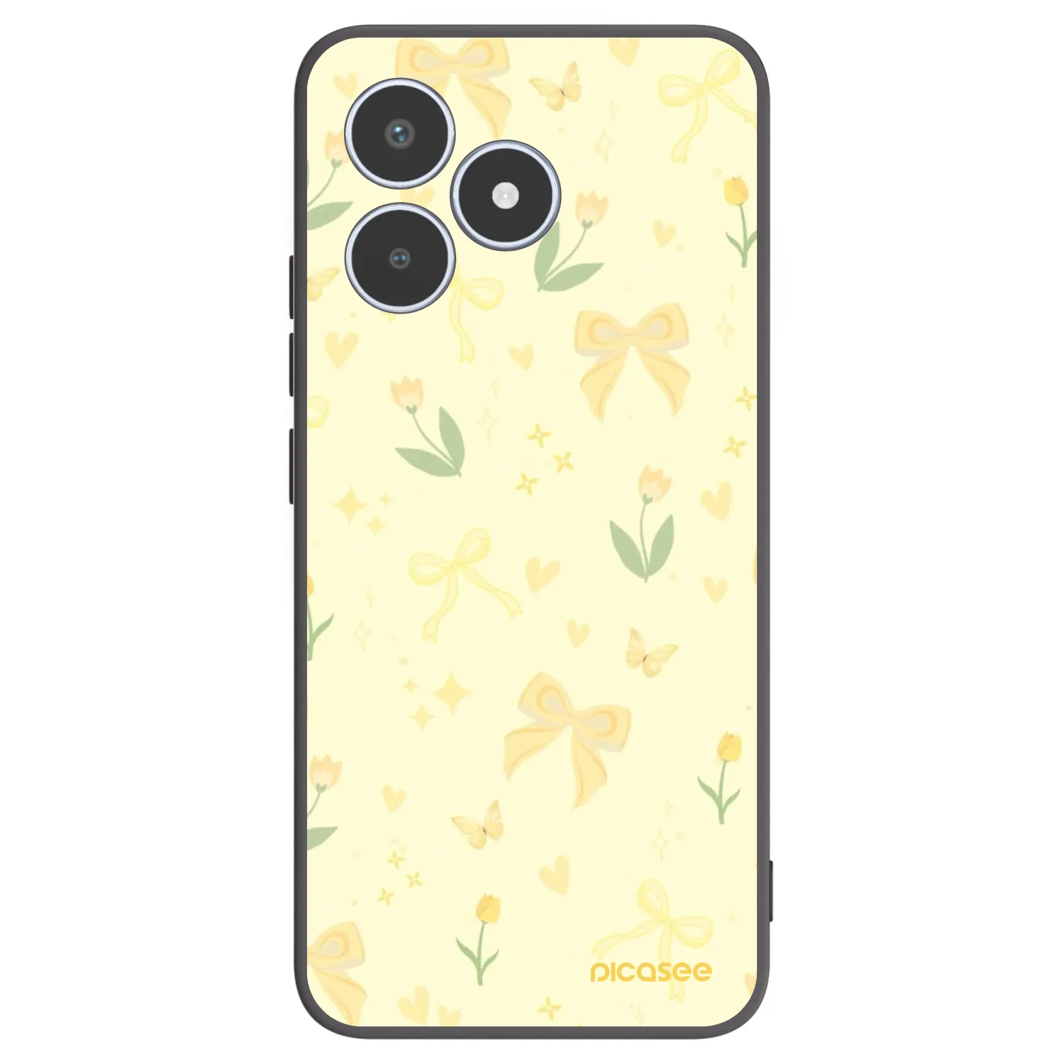 Picasee silikonski črni ovitek za Realme C53 - Honey Blossom