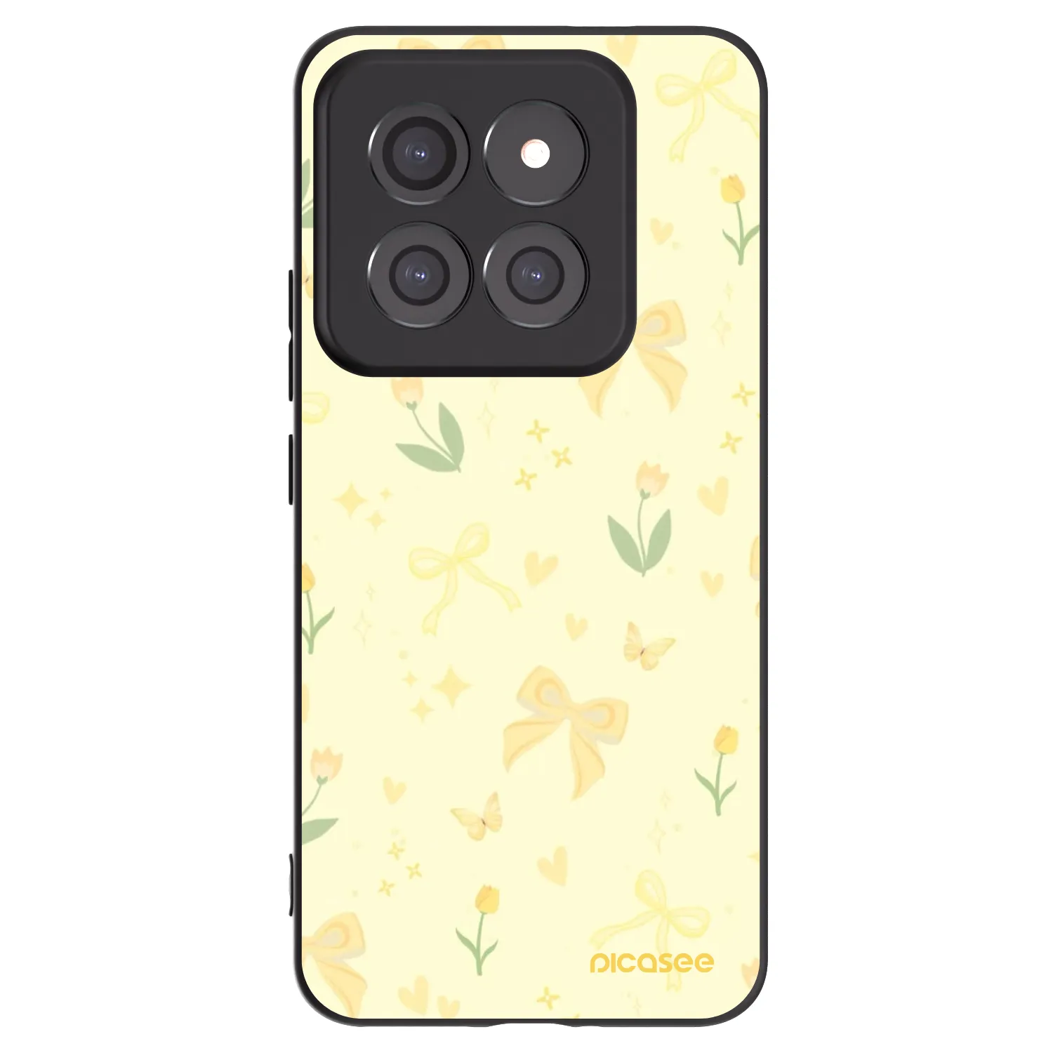 Picasee silikonski črni ovitek za Xiaomi 14 Pro - Honey Blossom