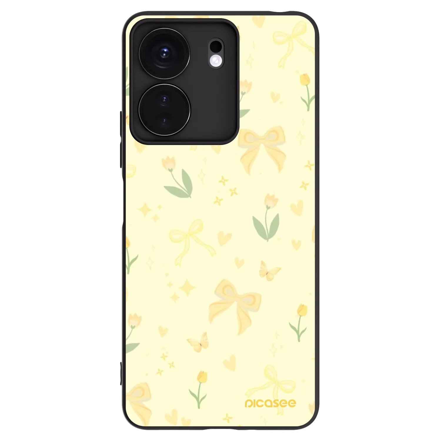 Picasee silikonski črni ovitek za Xiaomi Redmi 13C 4G - Honey Blossom