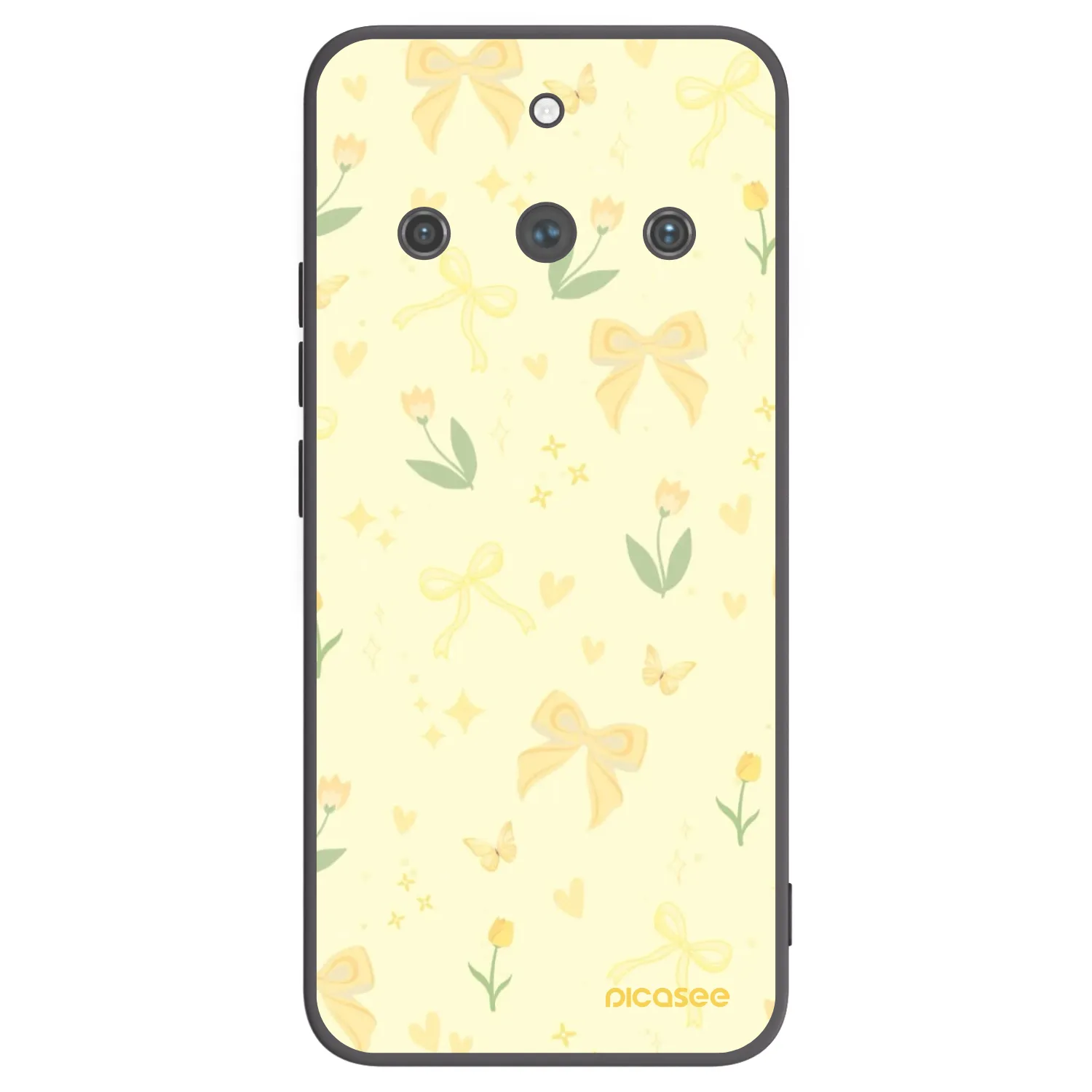 Picasee silikonski črni ovitek za Realme 11 Pro+ - Honey Blossom