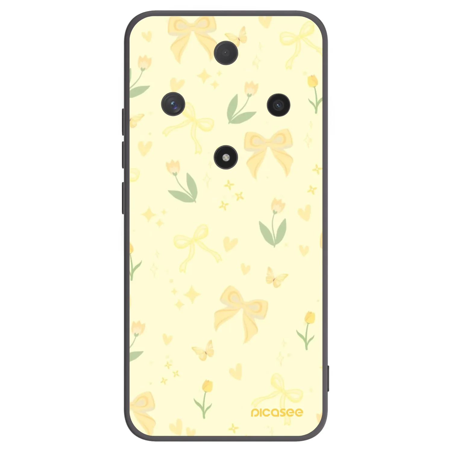 Picasee silikonski črni ovitek za Honor Magic6 Lite 5G - Honey Blossom