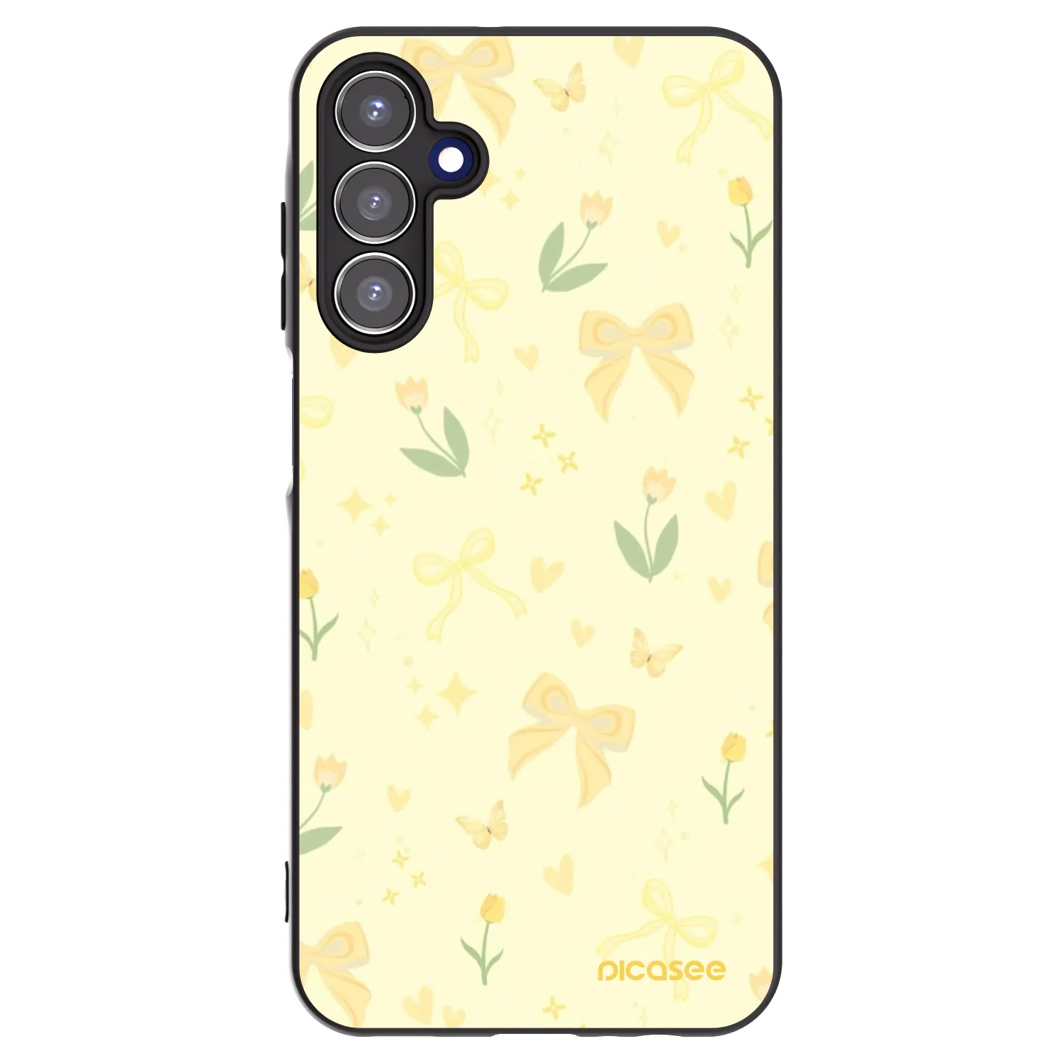 Picasee silikonski črni ovitek za Samsung Galaxy A15 A155F 4G - Honey Blossom