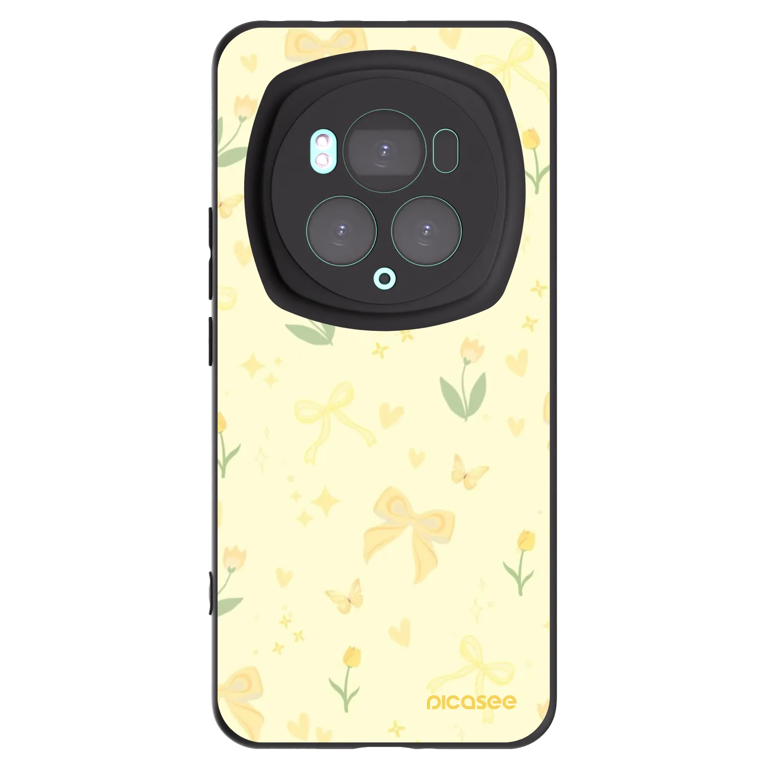 Picasee silikonski črni ovitek za Honor Magic6 Pro - Honey Blossom