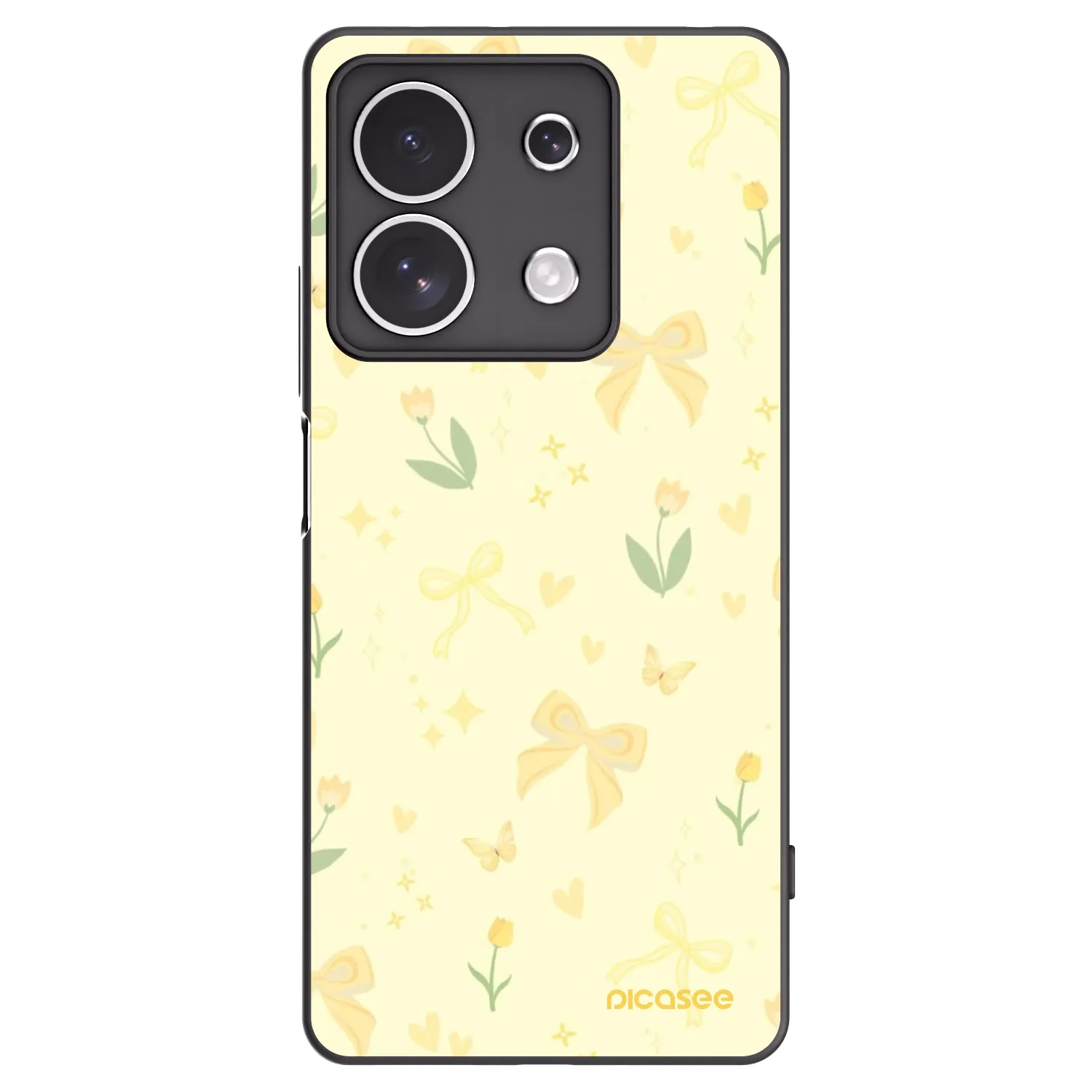 Picasee silikonski črni ovitek za Xiaomi Redmi Note 13 4G - Honey Blossom