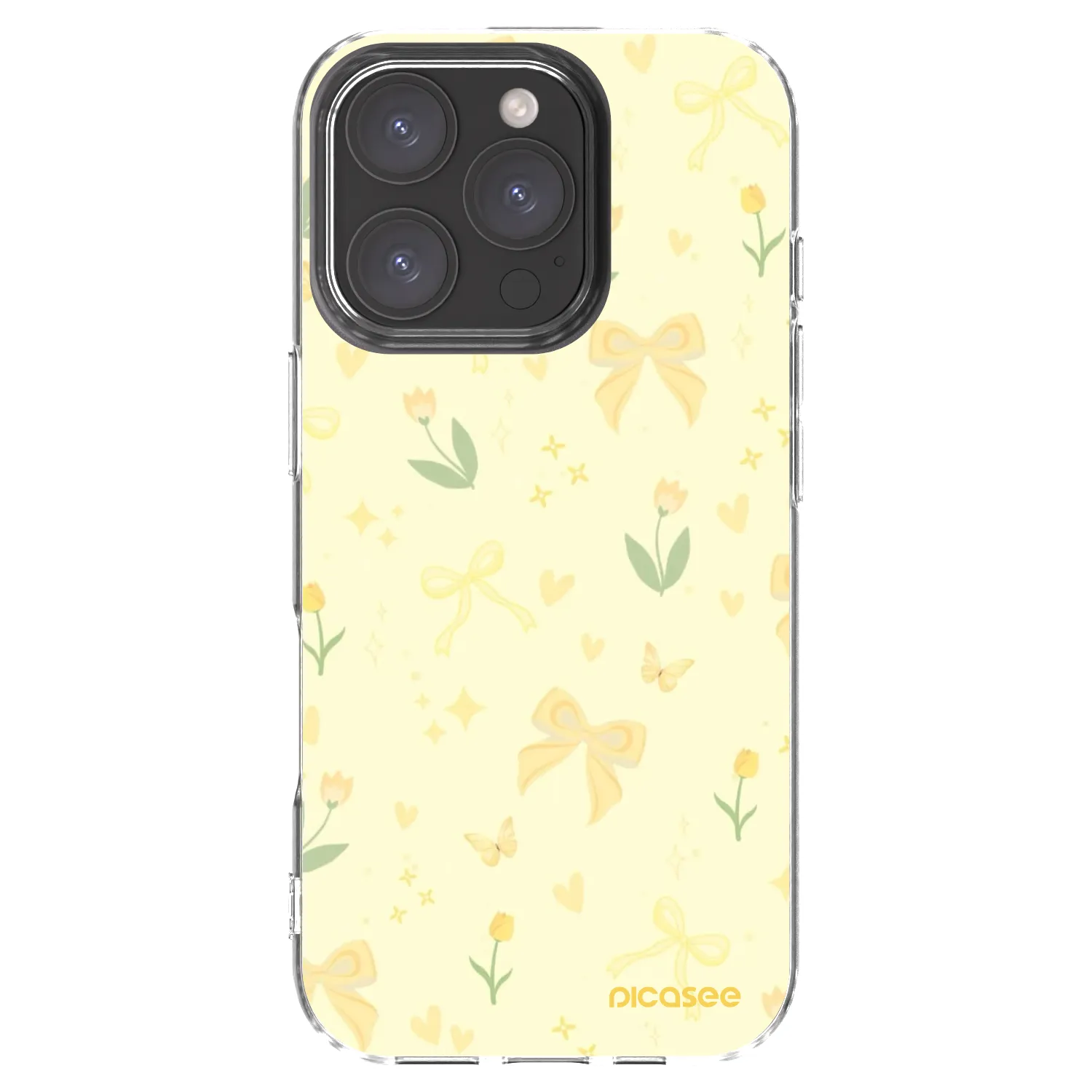 Picasee silikonski prozorni ovitek za Apple iPhone 16 Pro - Honey Blossom