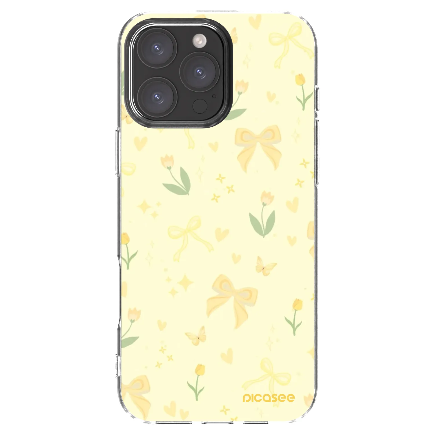 Picasee silikonski prozorni ovitek za Apple iPhone 16 Pro Max - Honey Blossom
