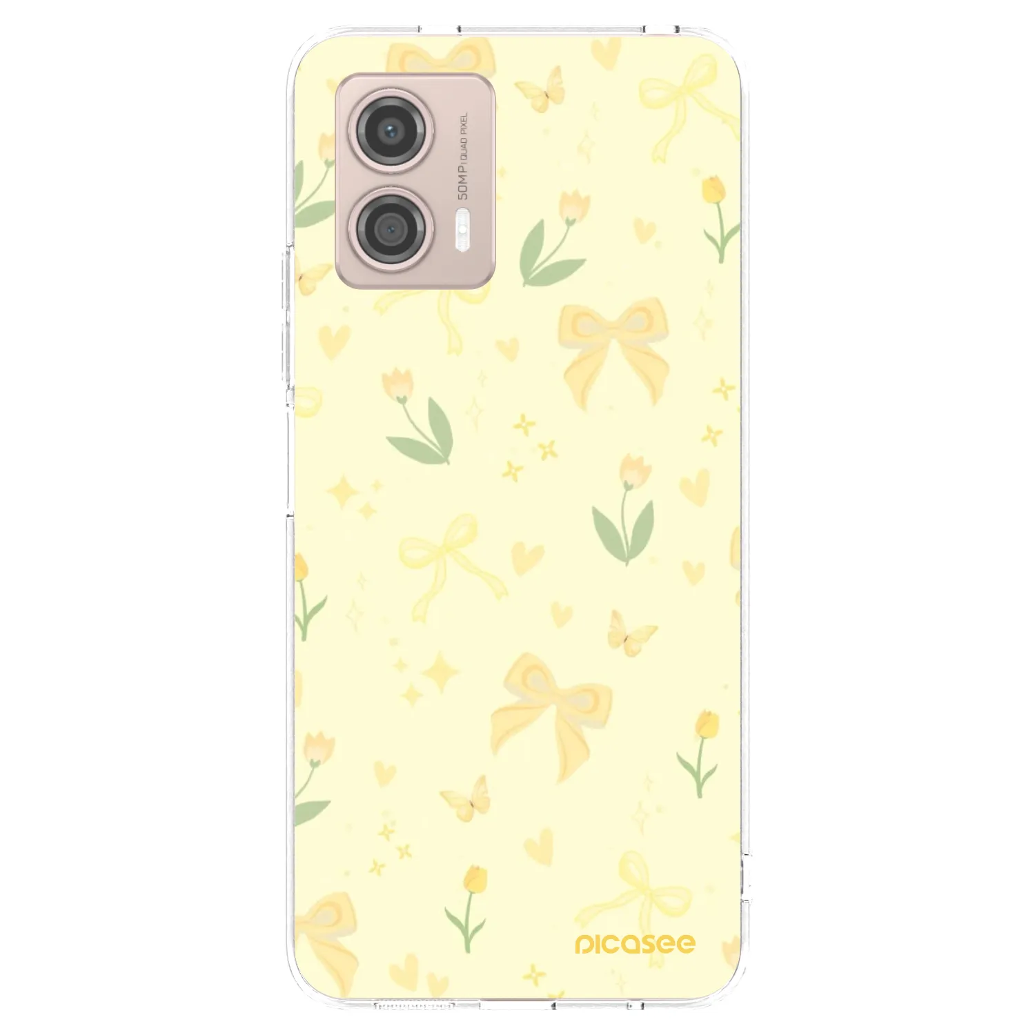 Picasee silikonski prozorni ovitek za Motorola Moto G53 5G - Honey Blossom