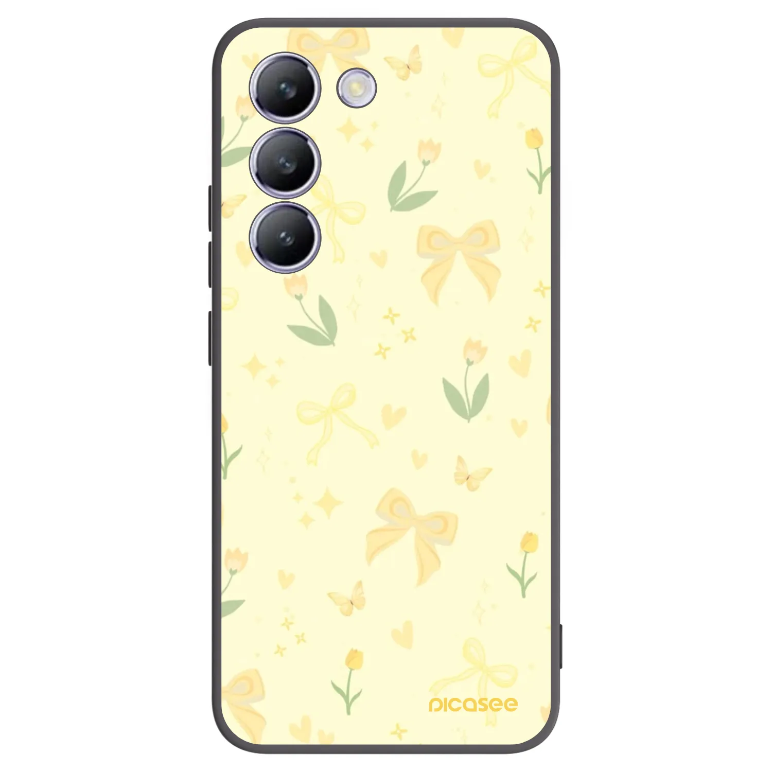 Picasee silikonski črni ovitek za Vivo V40 SE 5G - Honey Blossom