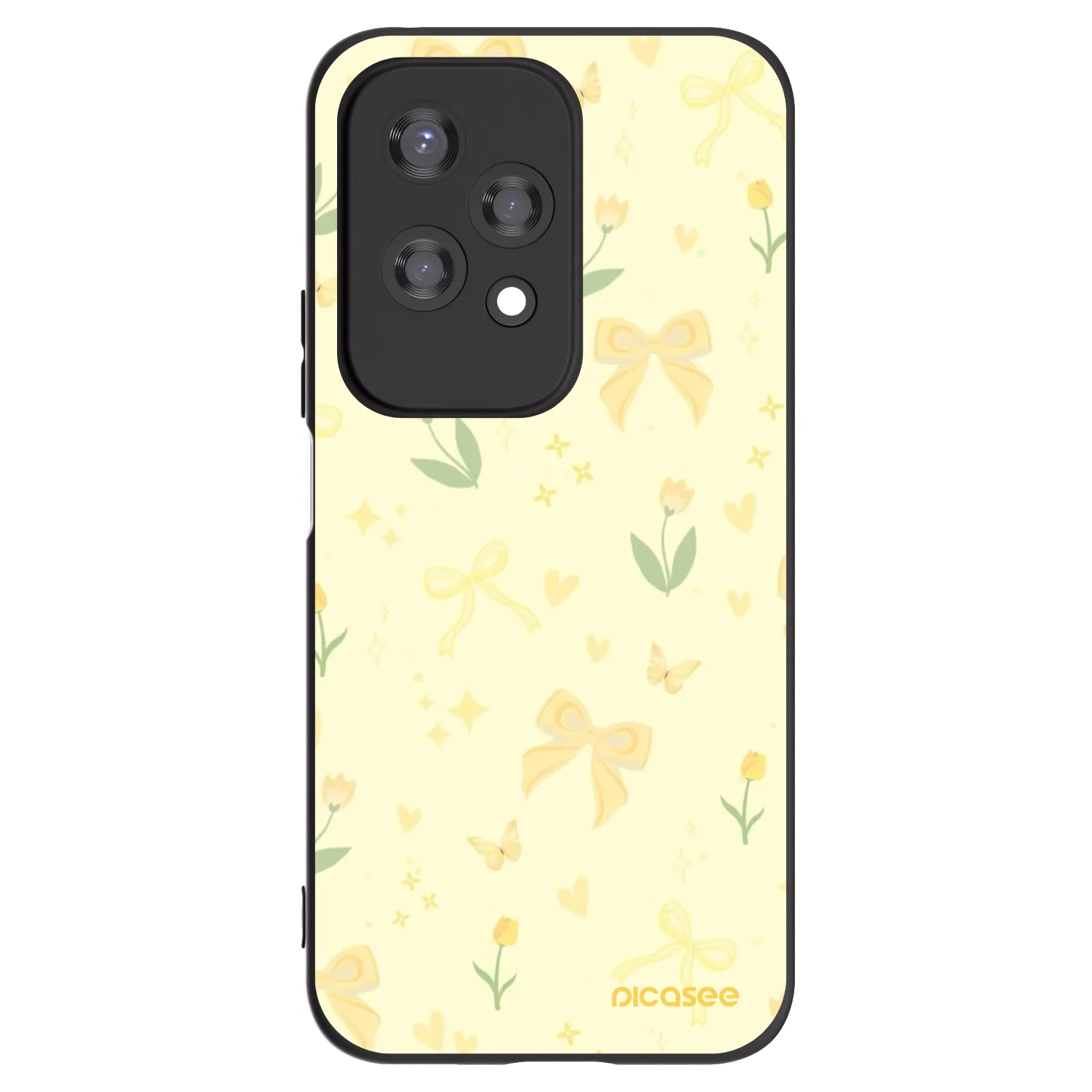 Picasee silikonski črni ovitek za Honor 200 Lite - Honey Blossom