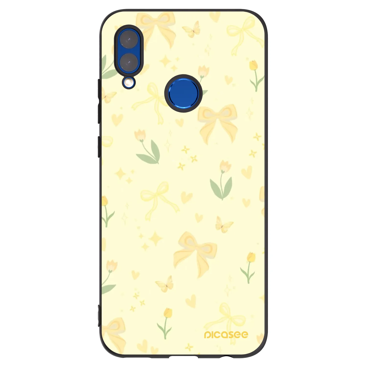 Picasee silikonski črni ovitek za Huawei P Smart 2019 - Honey Blossom