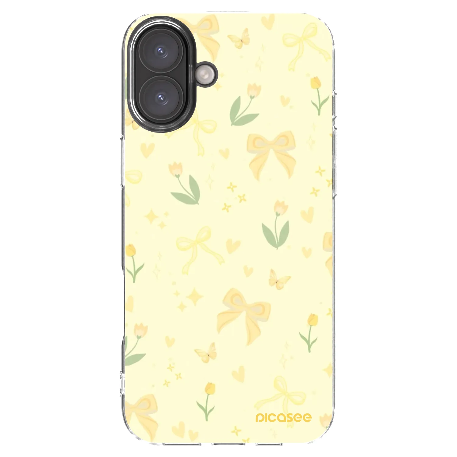 Picasee silikonski prozorni ovitek za Apple iPhone 16 Plus - Honey Blossom