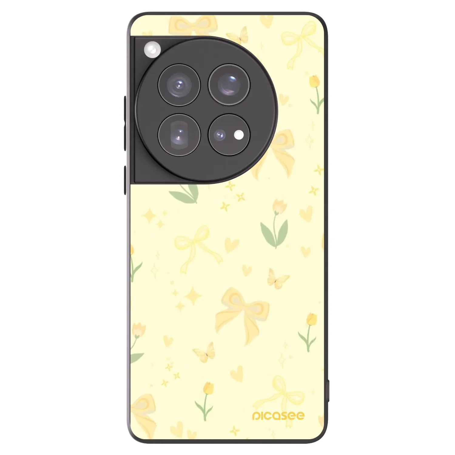Picasee silikonski črni ovitek za OnePlus 12 5G - Honey Blossom