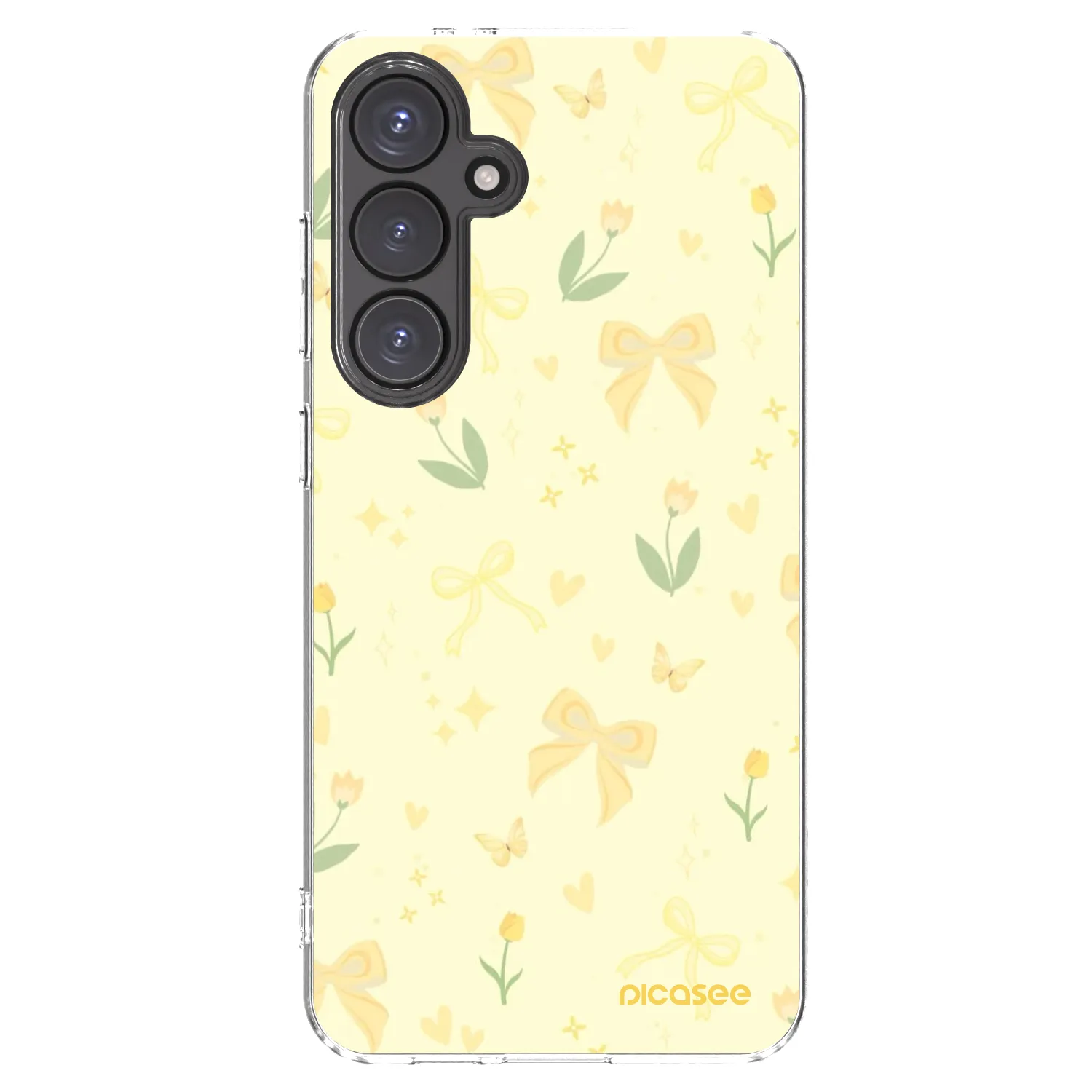 Picasee silikonski prozorni ovitek za Samsung Galaxy S24 FE S721B - Honey Blossom