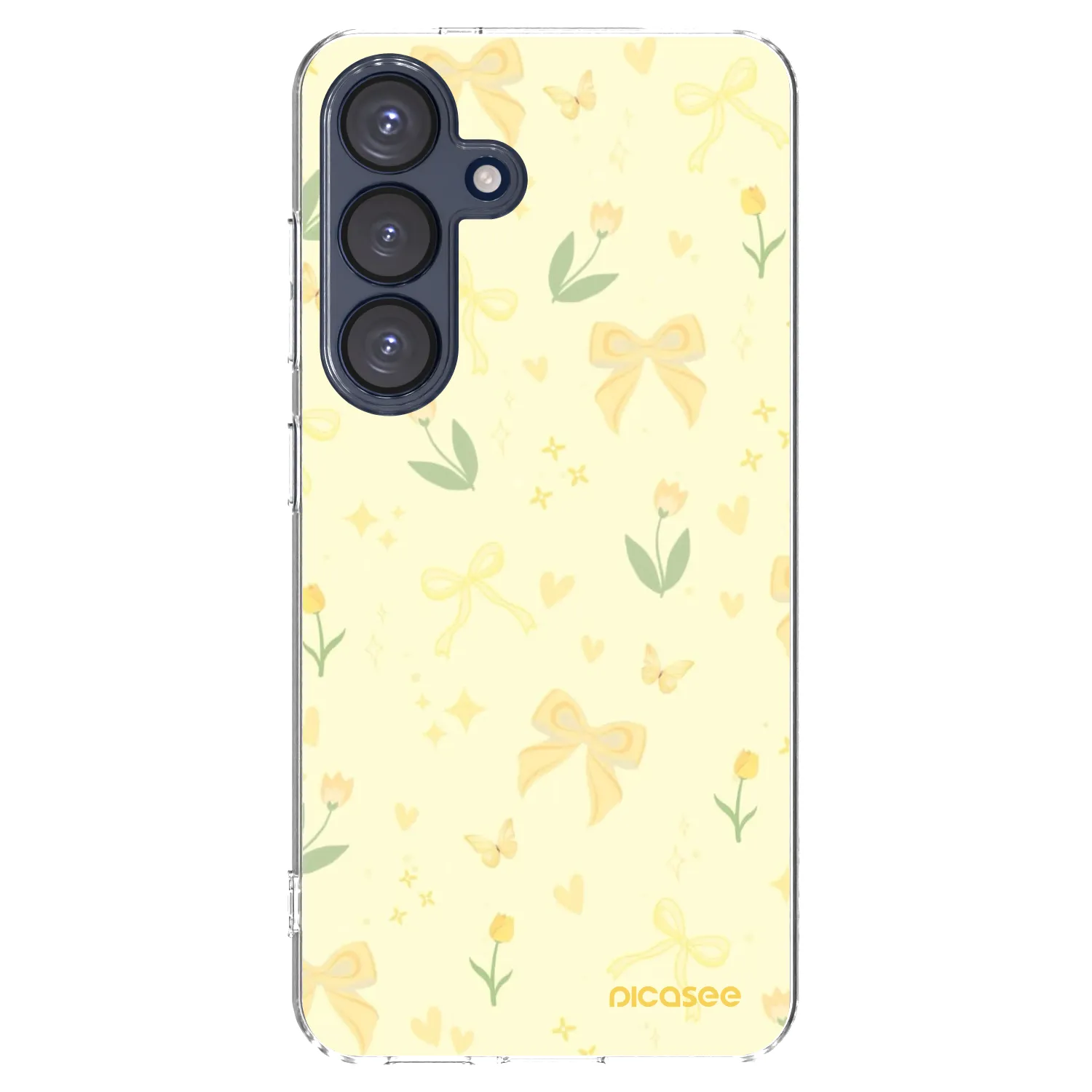Picasee silikonski prozorni ovitek za Samsung Galaxy S25 5G - Honey Blossom