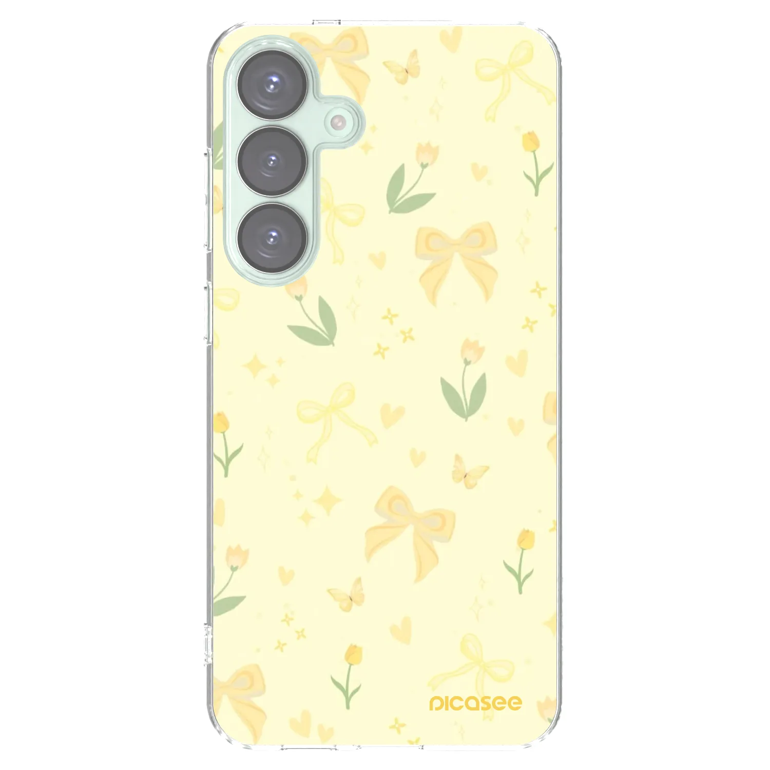 Picasee silikonski prozorni ovitek za Samsung Galaxy S25+ 5G - Honey Blossom