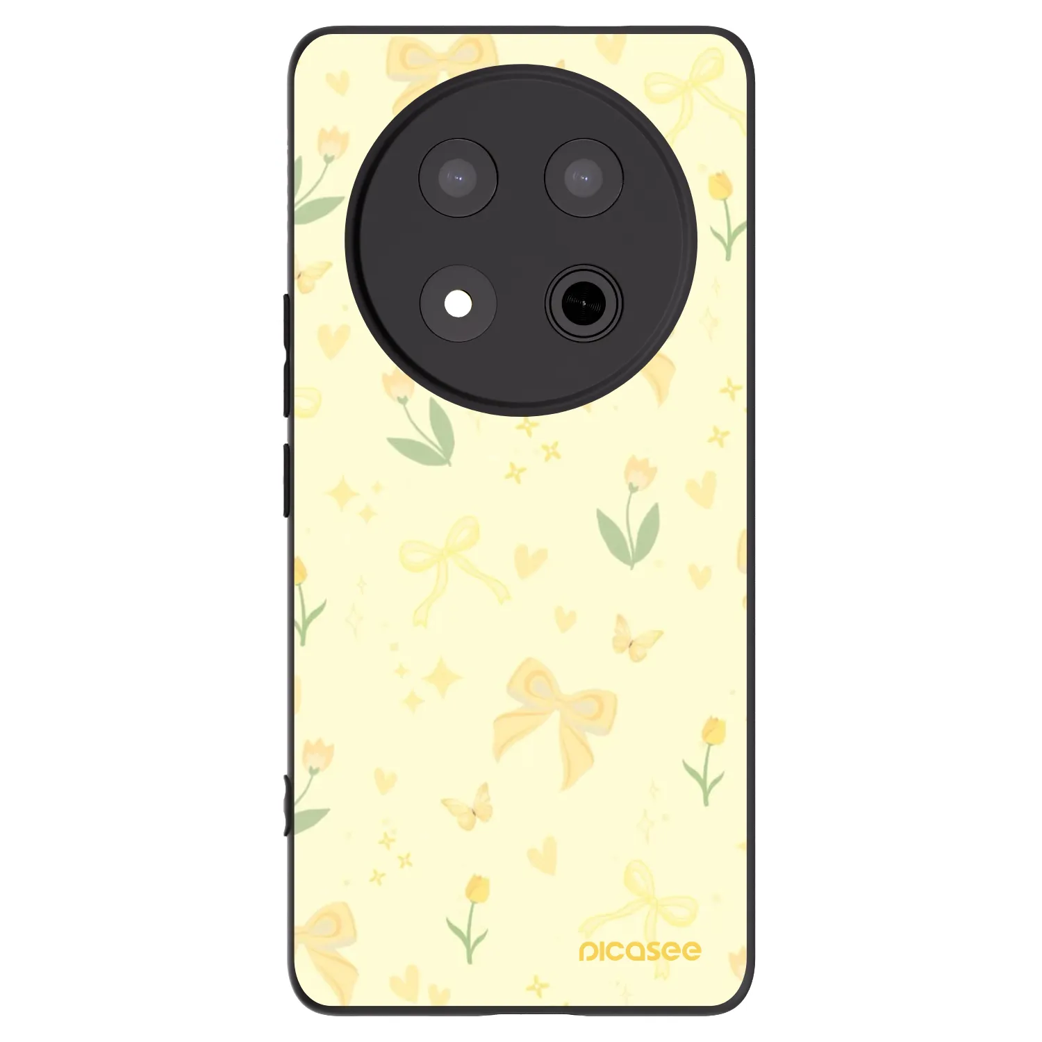 Picasee silikonski črni ovitek za Honor Magic7 Lite 5G - Honey Blossom