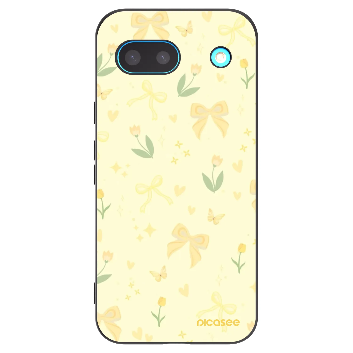 Picasee silikonski črni ovitek za Google Pixel 8 - Honey Blossom