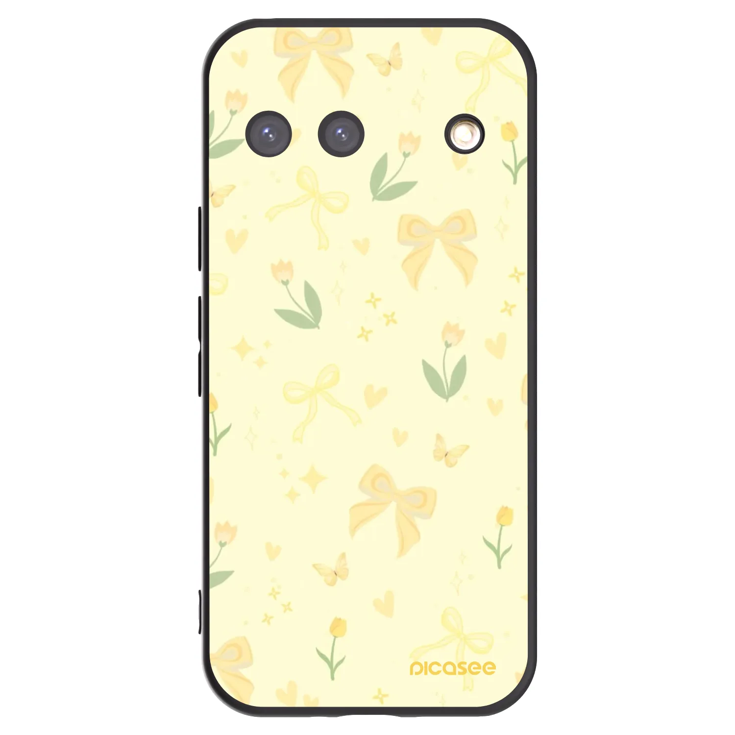 Picasee silikonski črni ovitek za Google Pixel 9 - Honey Blossom