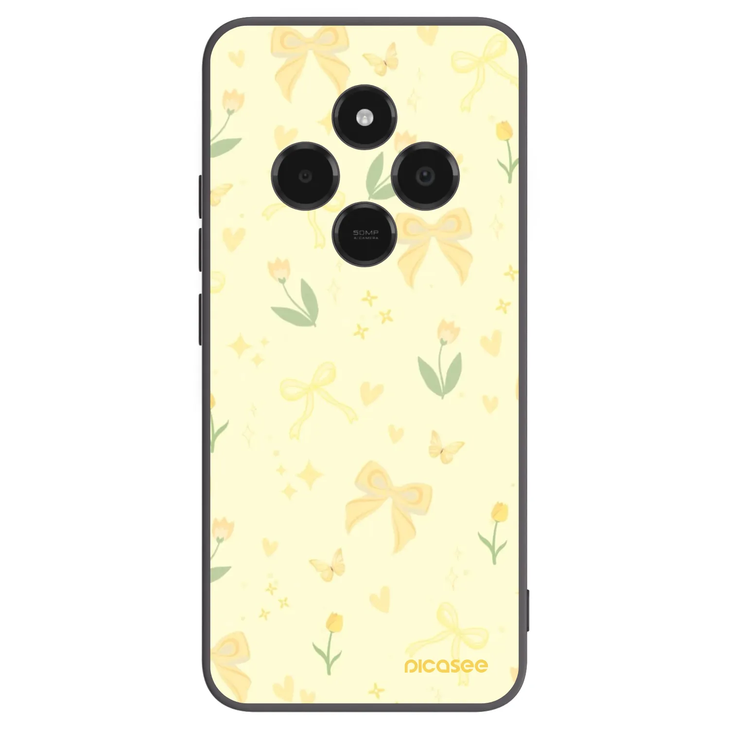 Picasee silikonski črni ovitek za Xiaomi Poco C75 - Honey Blossom