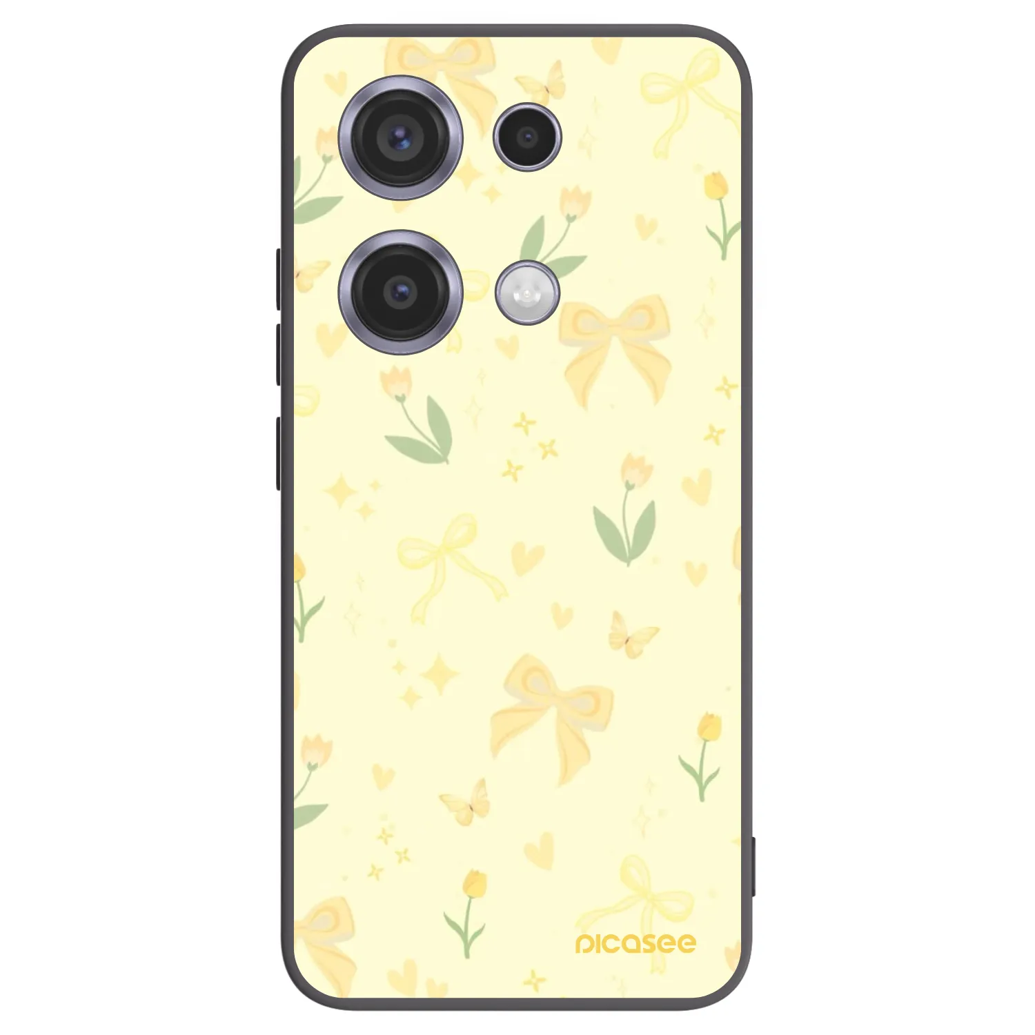 Picasee silikonski črni ovitek za Xiaomi Redmi Note 14S - Honey Blossom