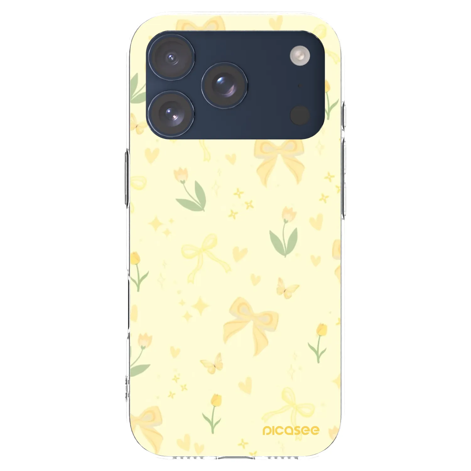 Picasee silikonski prozorni ovitek za Apple iPhone 17 Pro - Honey Blossom