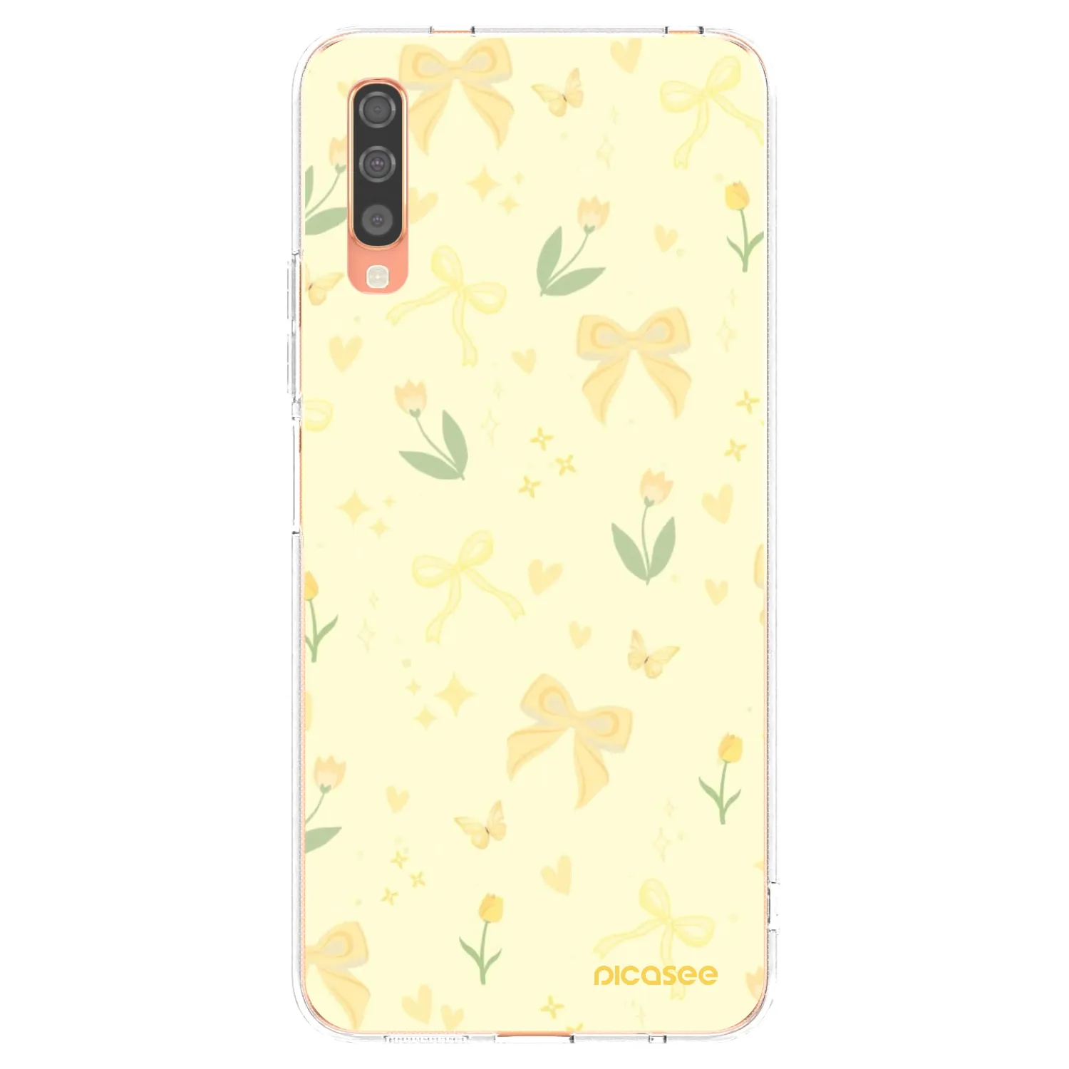 Picasee silikonski prozorni ovitek za Samsung Galaxy A70 A705F - Honey Blossom
