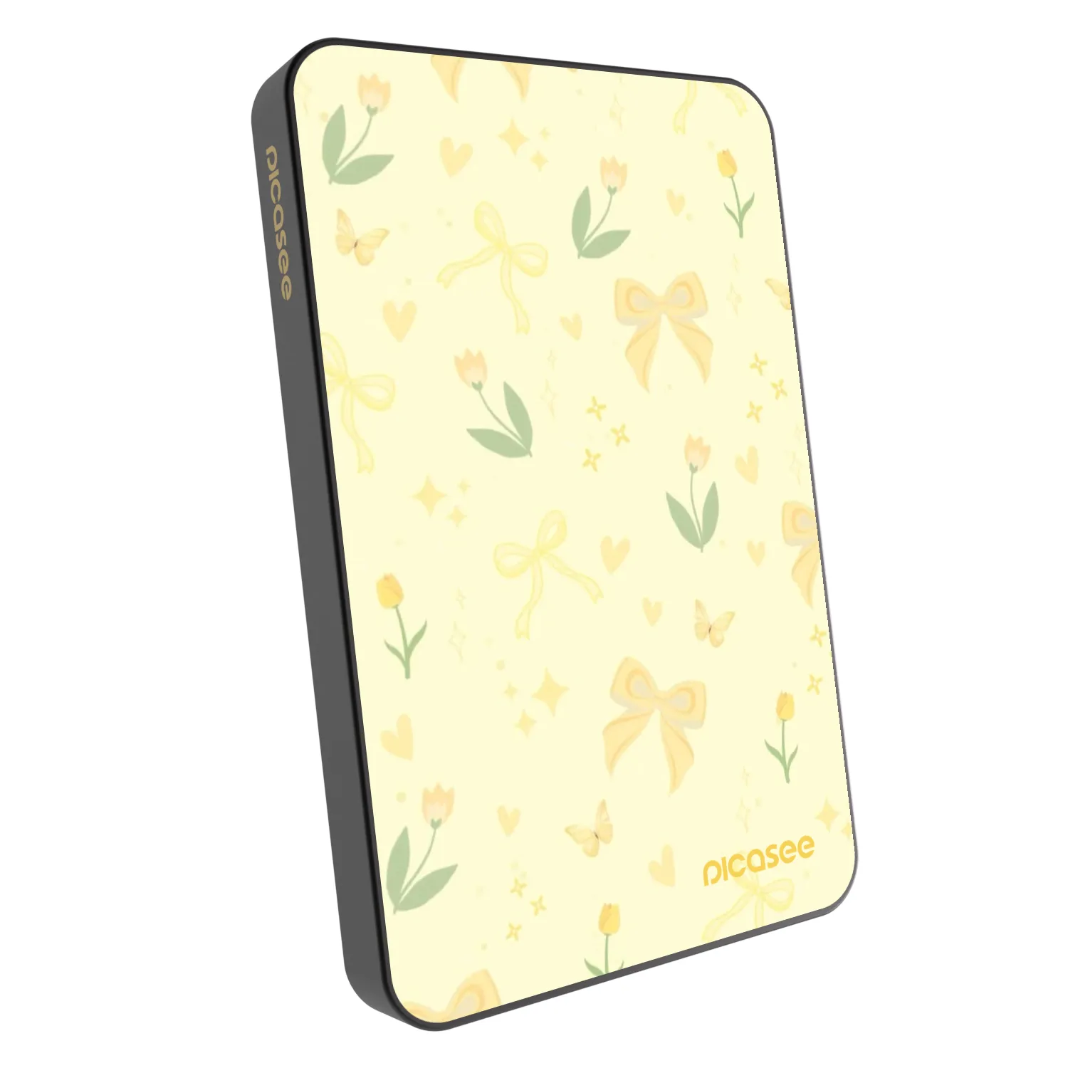 Picasee Prenosna baterija z MagSafe 5 000 mAh Siva - Honey Blossom