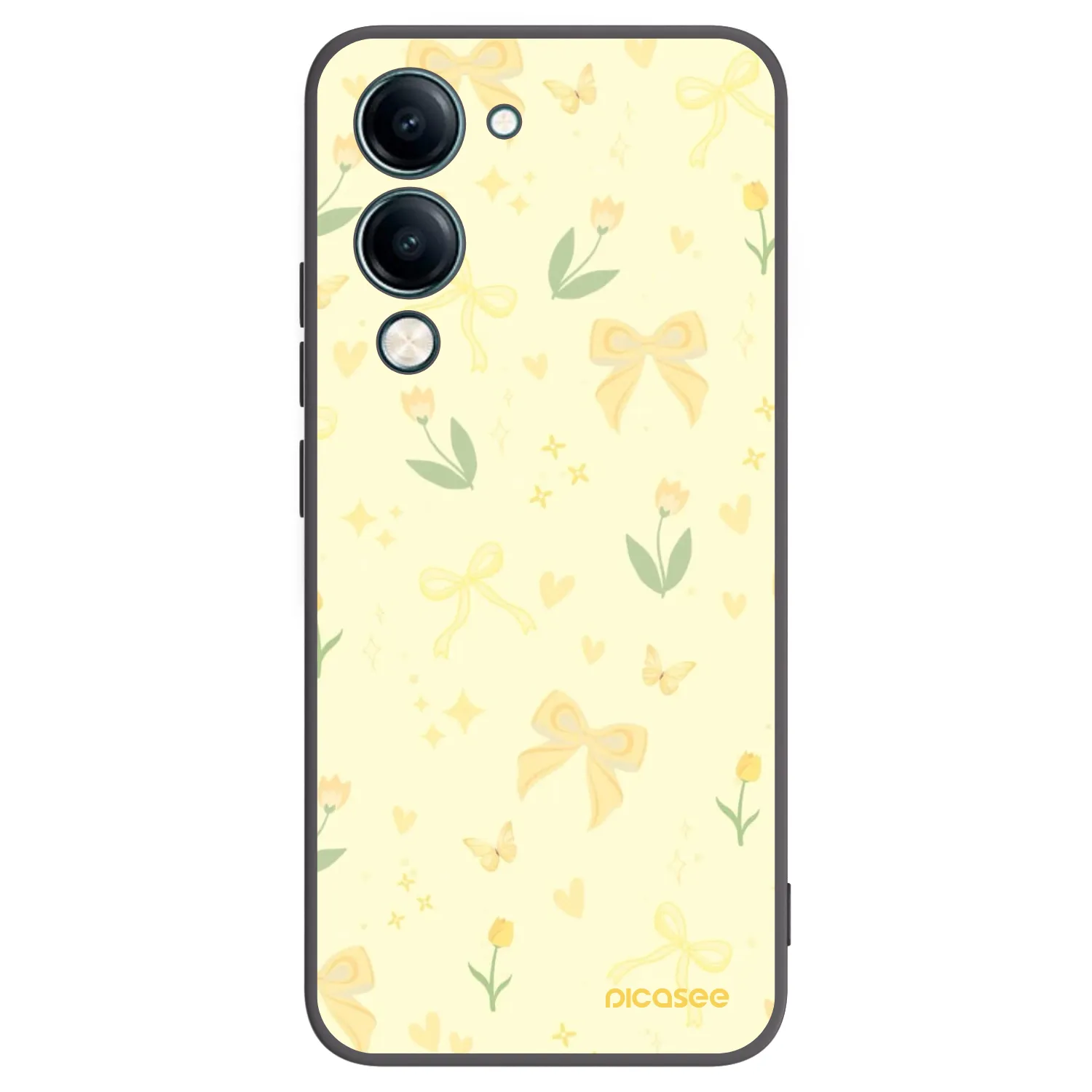 Picasee silikonski črni ovitek za Vivo Y29s 5G - Honey Blossom