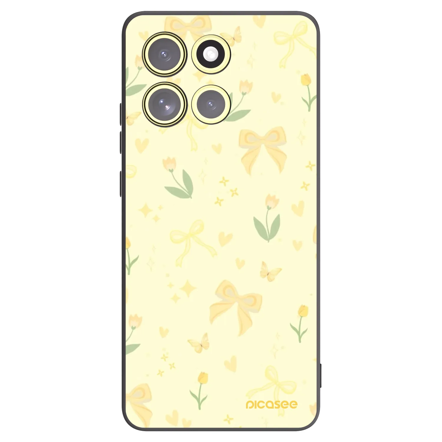 Picasee silikonski črni ovitek za Motorola Moto G86 Power 5G - Honey Blossom