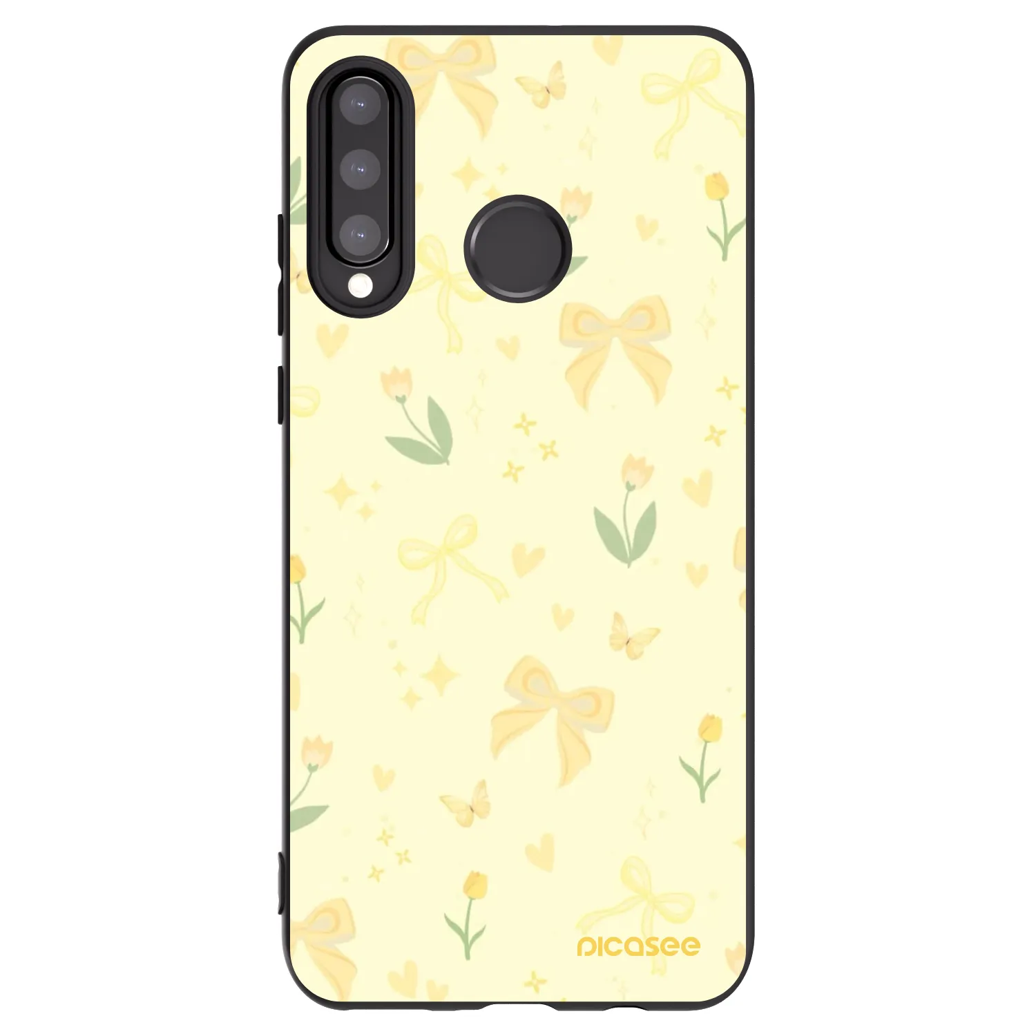 Picasee silikonski črni ovitek za Huawei P30 Lite - Honey Blossom