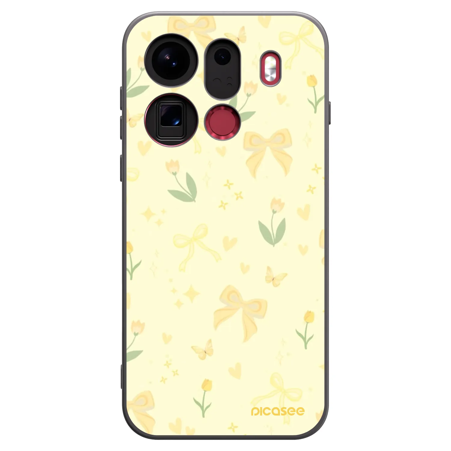 Picasee silikonski črni ovitek za OPPO Find X9 Pro - Honey Blossom
