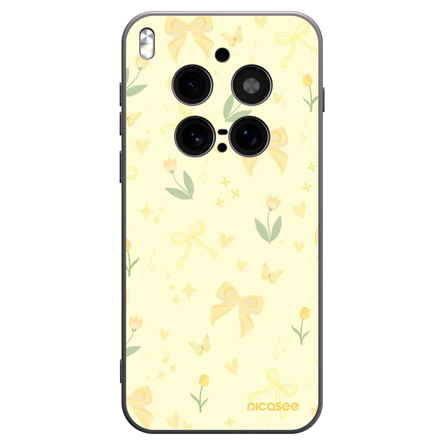 Picasee silikonski črni ovitek za Vivo X300 Pro - Honey Blossom