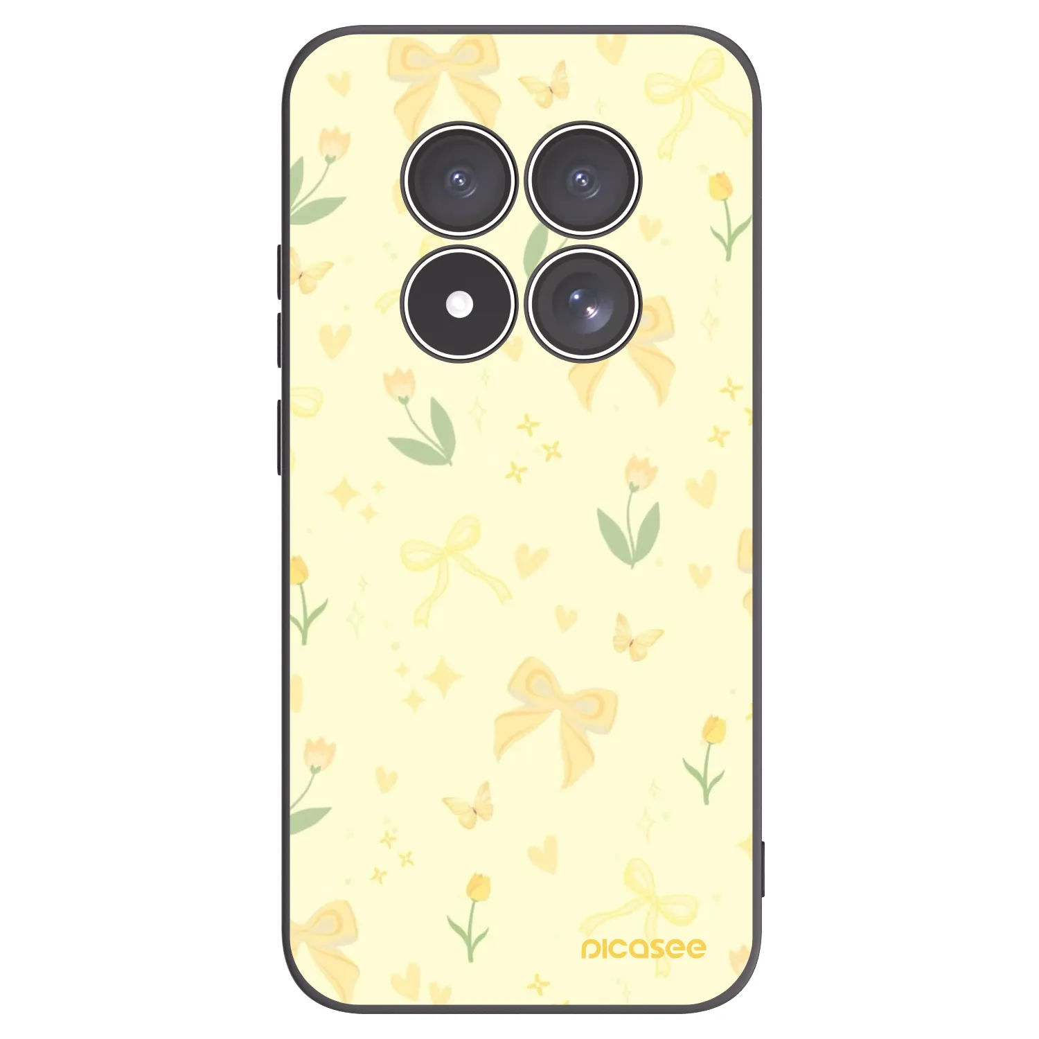 Picasee silikonski črni ovitek za Xiaomi Redmi Note 15 Pro 5G - Honey Blossom