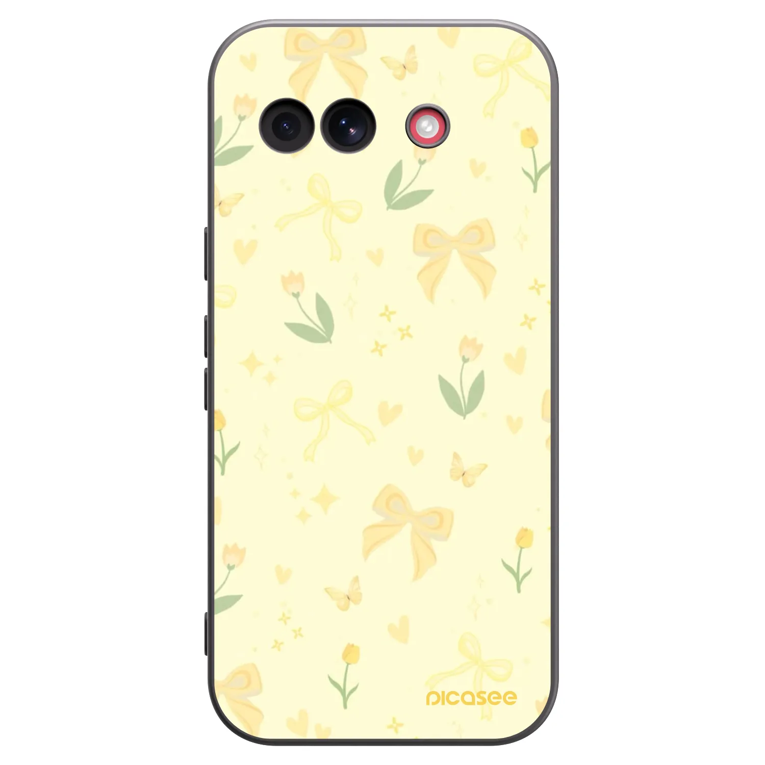 Picasee silikonski črni ovitek za Google Pixel 10a - Honey Blossom