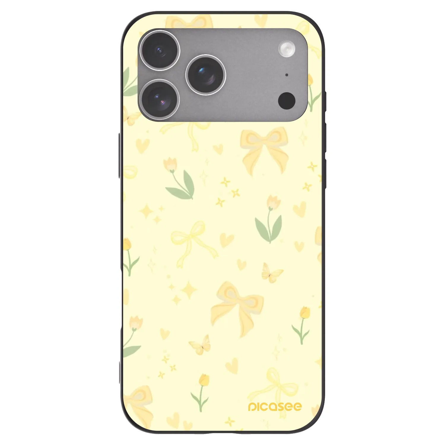 Picasee silikonski črni ovitek za Apple iPhone 18 Pro Max - Honey Blossom