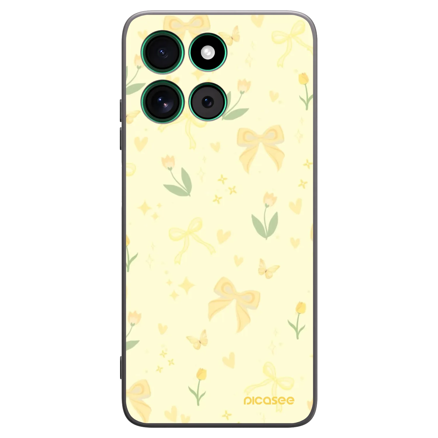 Picasee silikonski črni ovitek za Motorola Moto G57 Power - Honey Blossom