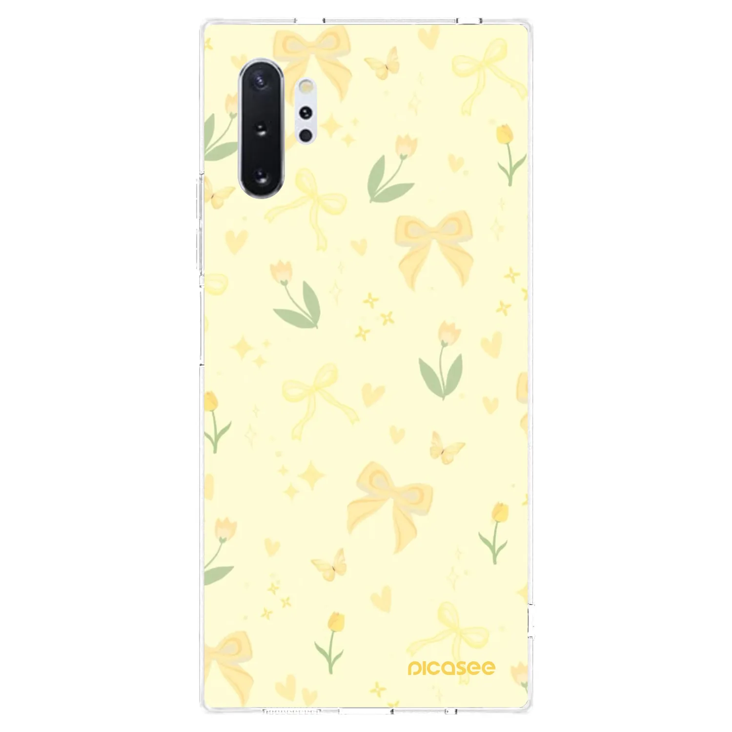 Picasee silikonski prozorni ovitek za Samsung Galaxy Note 10+ N975F - Honey Blossom
