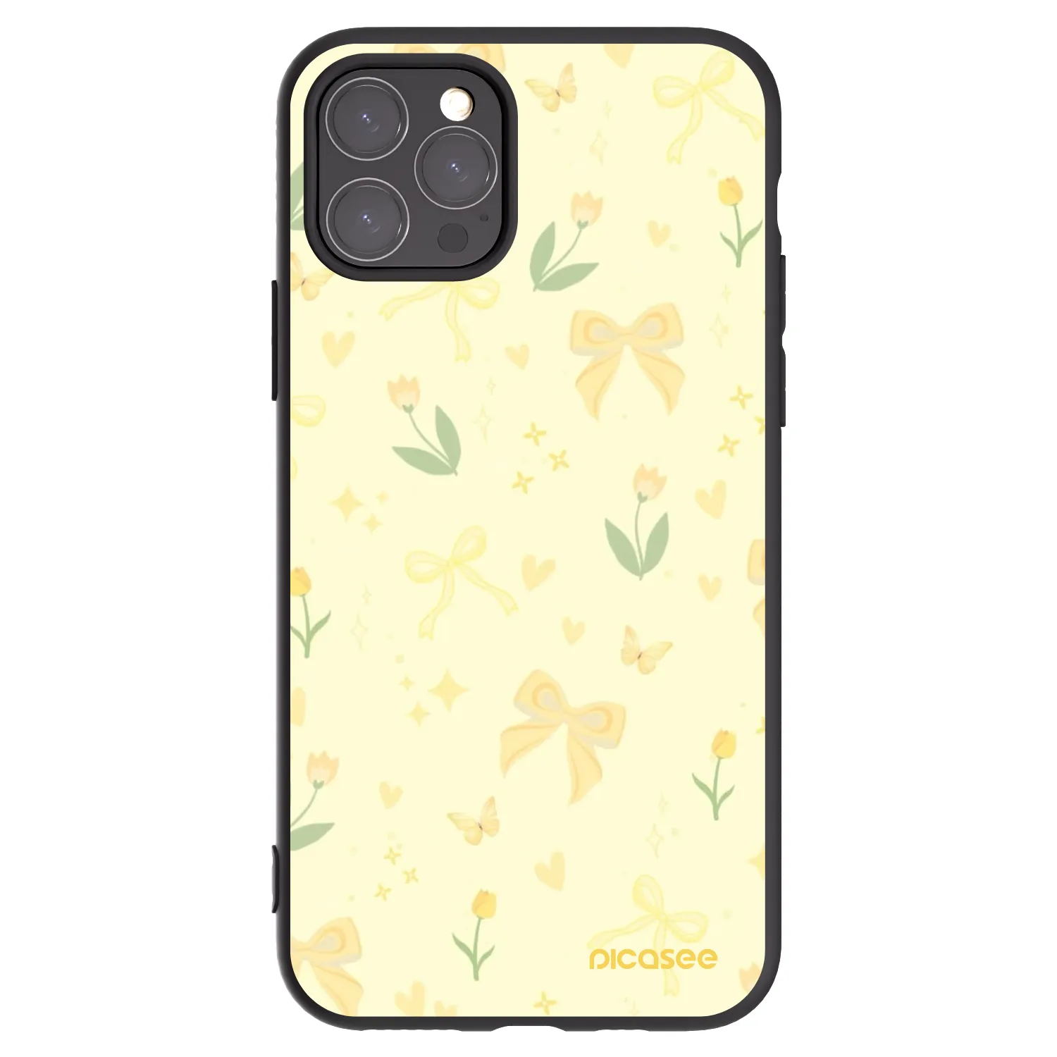 Picasee silikonski črni ovitek za Apple iPhone 11 Pro - Honey Blossom