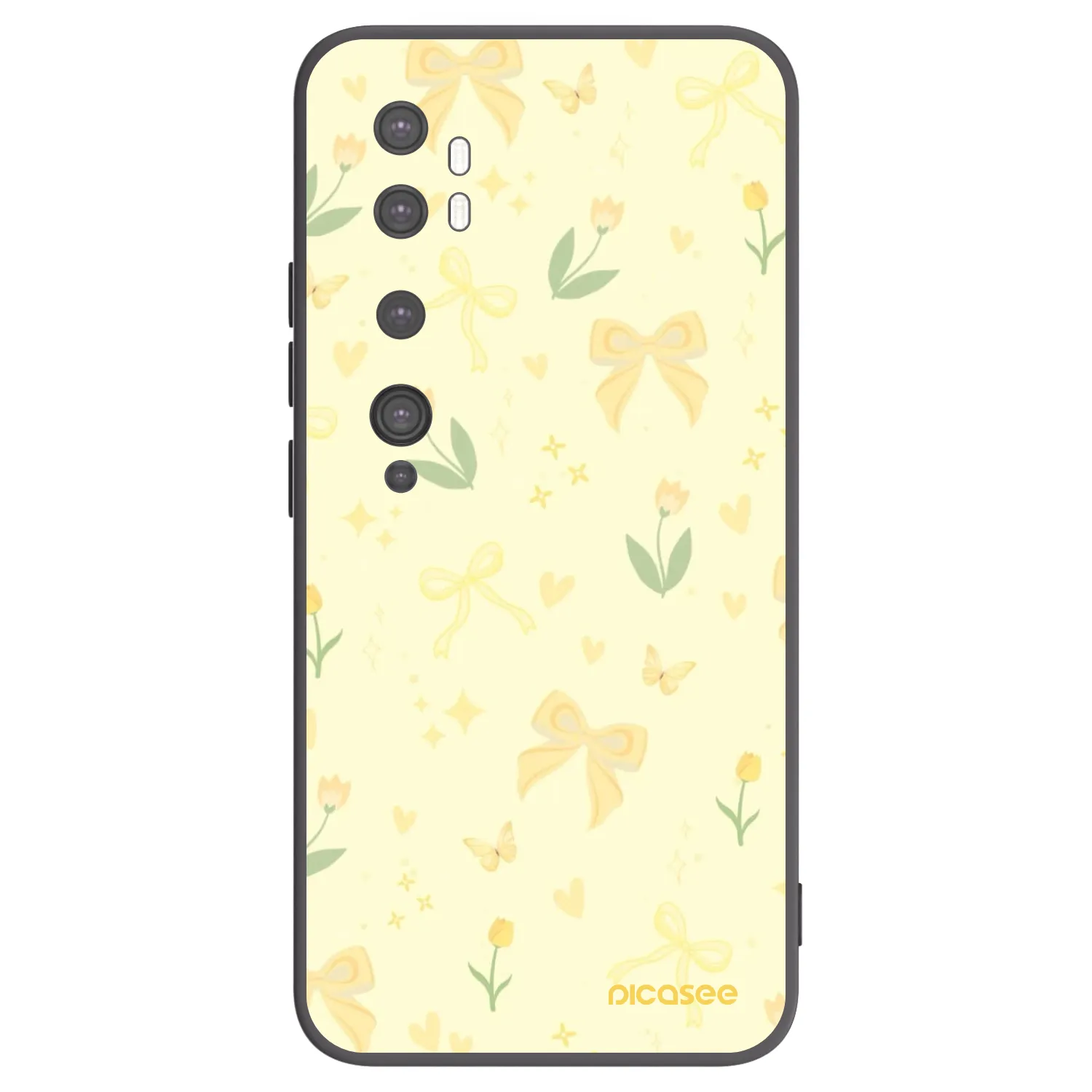 Picasee silikonski črni ovitek za Xiaomi Mi Note 10 (Pro) - Honey Blossom