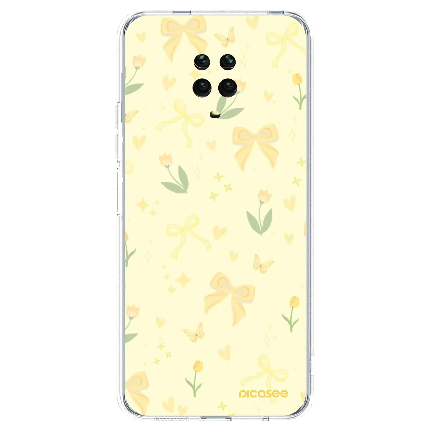 Picasee silikonski prozorni ovitek za Xiaomi Redmi Note 9 Pro - Honey Blossom