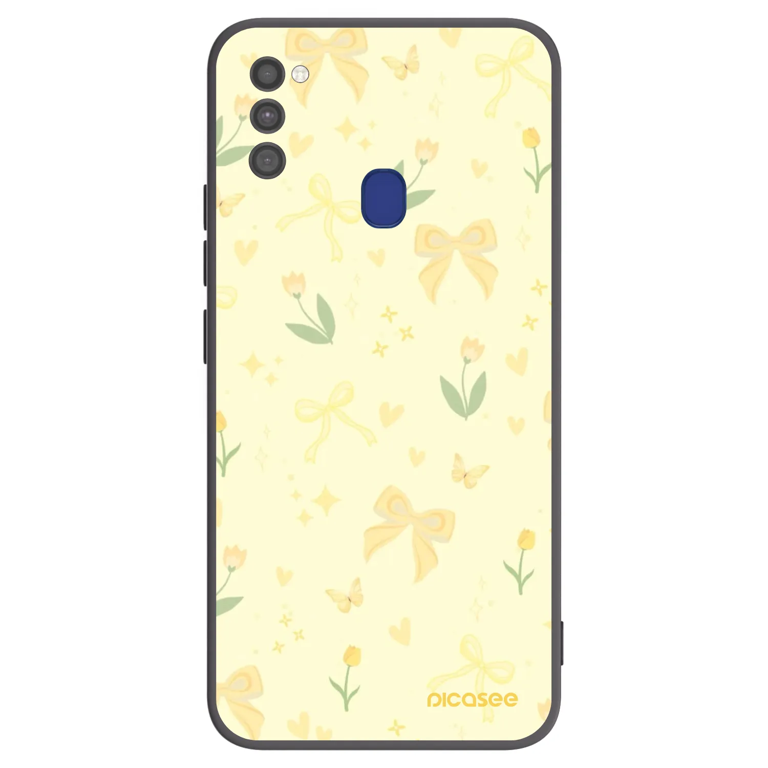 Picasee silikonski črni ovitek za Samsung Galaxy M21 M215F - Honey Blossom