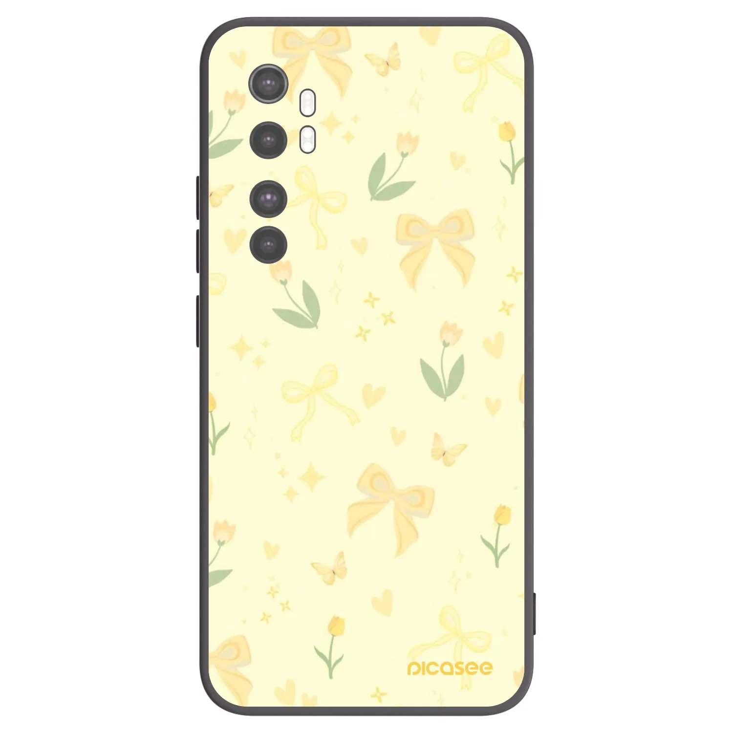Picasee silikonski črni ovitek za Xiaomi Mi Note 10 Lite - Honey Blossom