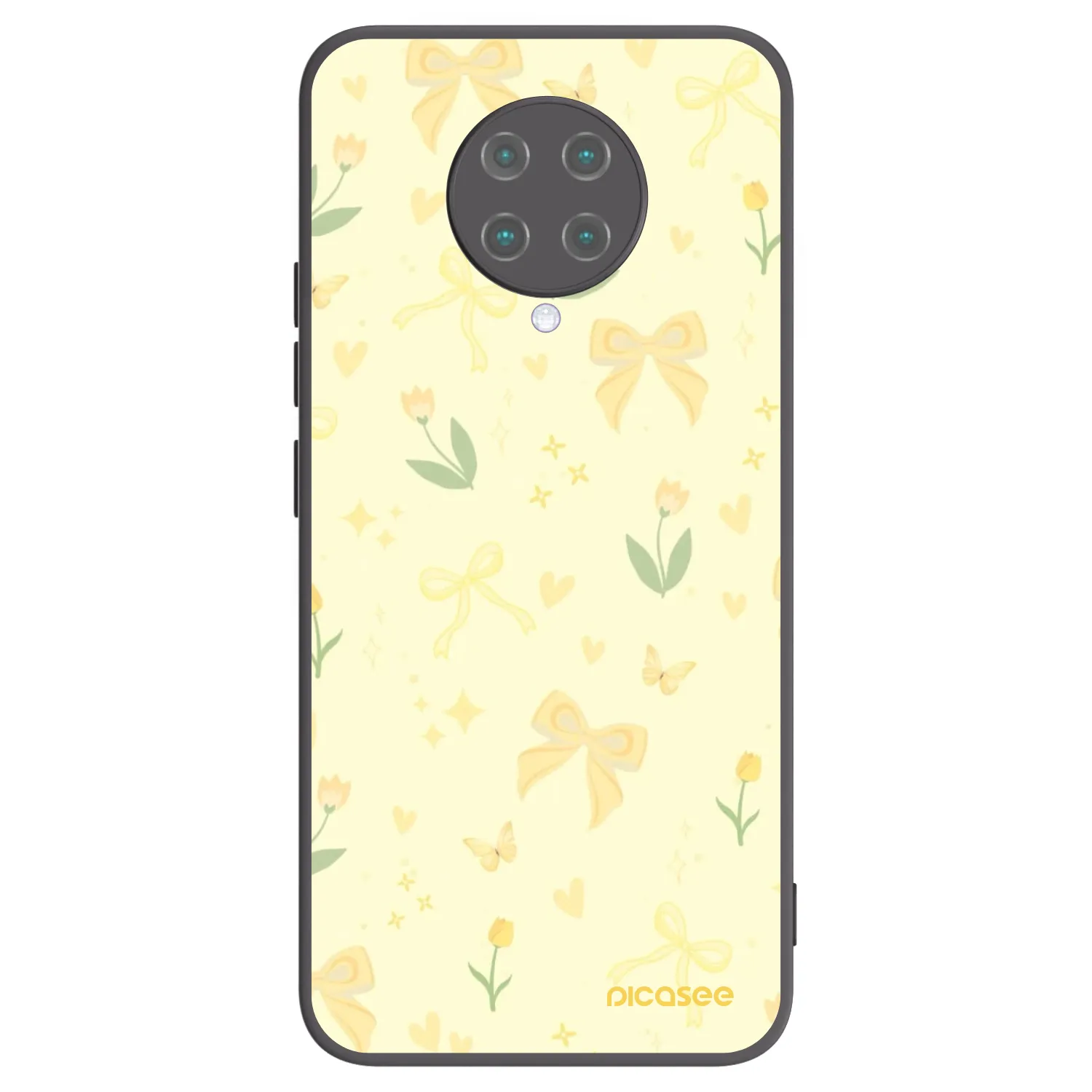 Picasee silikonski črni ovitek za Xiaomi Poco F2 Pro - Honey Blossom