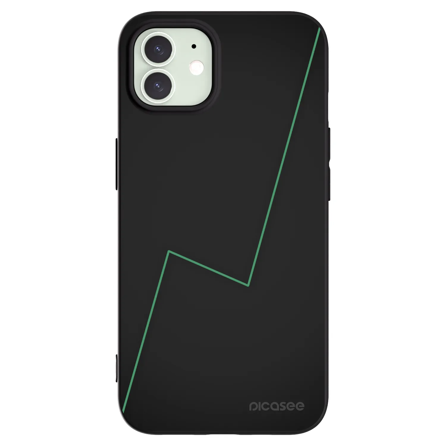 Picasee silikonski črni ovitek za Apple iPhone 12 - Consistency